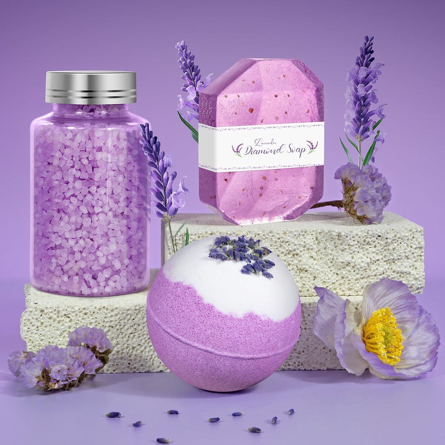 Set de Regalo de Baño Qivatex Lavanda - 6 Piezas