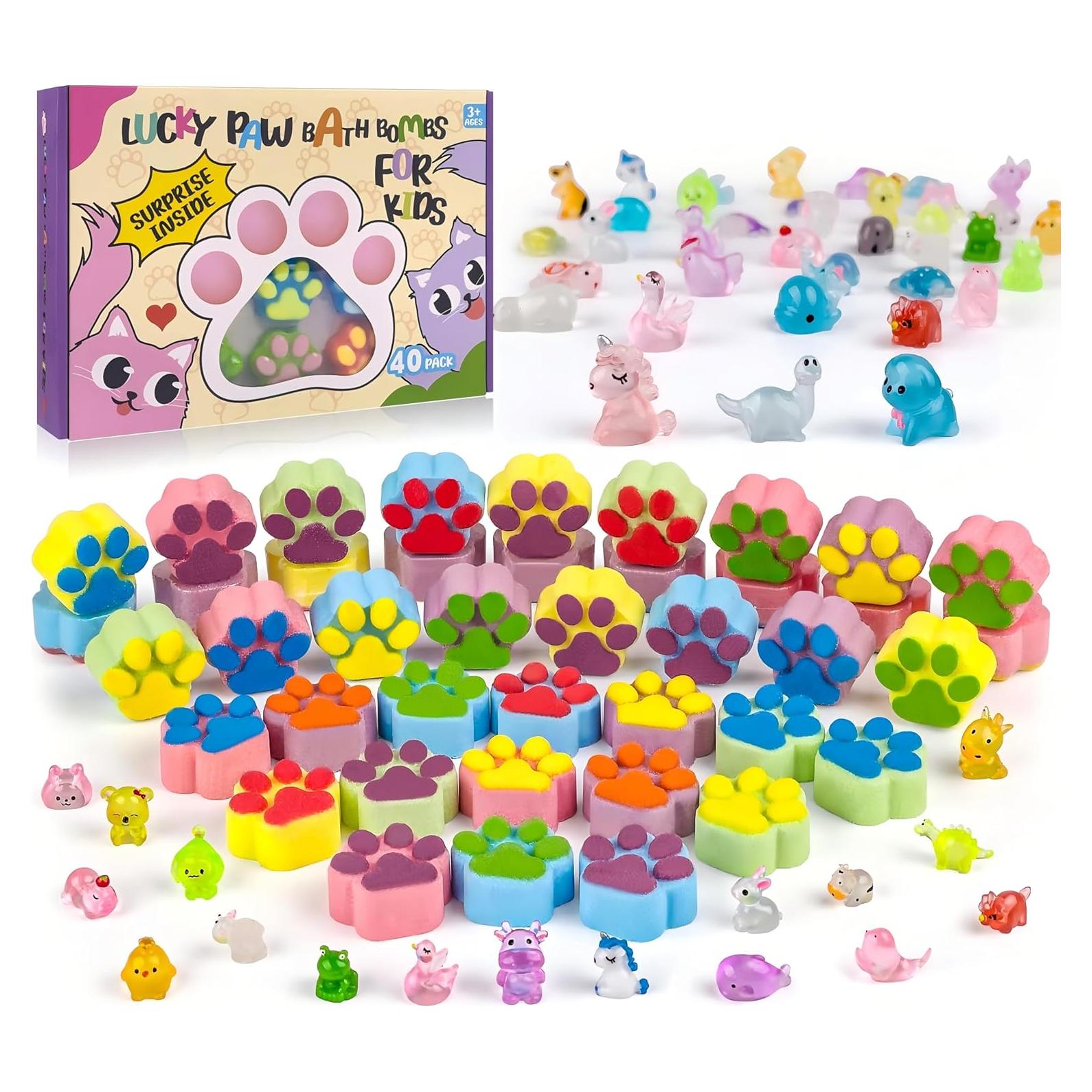 Set de 40 Bombas de Baño para Niños con Juguetes Sorpresa