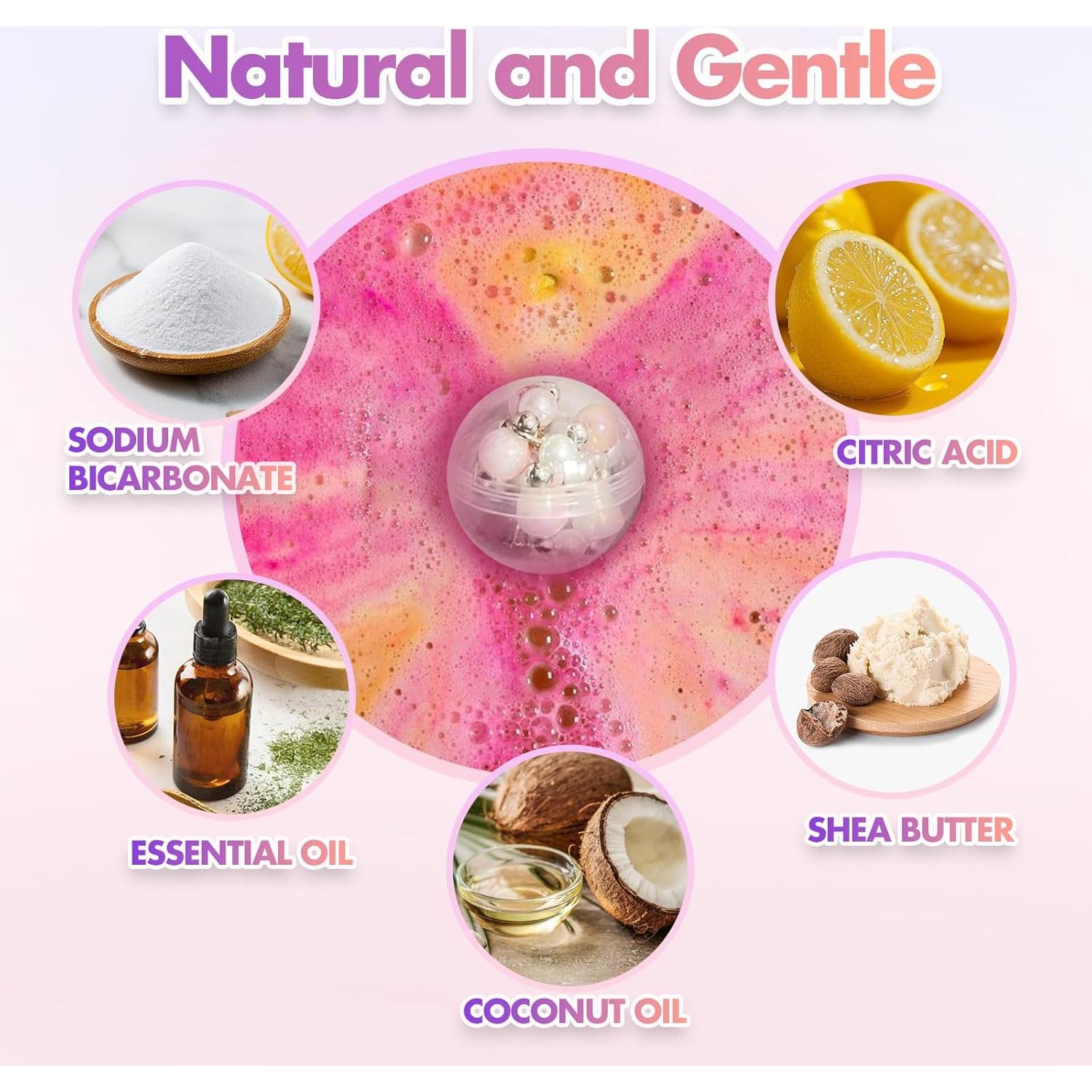 Set de 6 Bolas de Baño Unicornio Excalla con Joyería