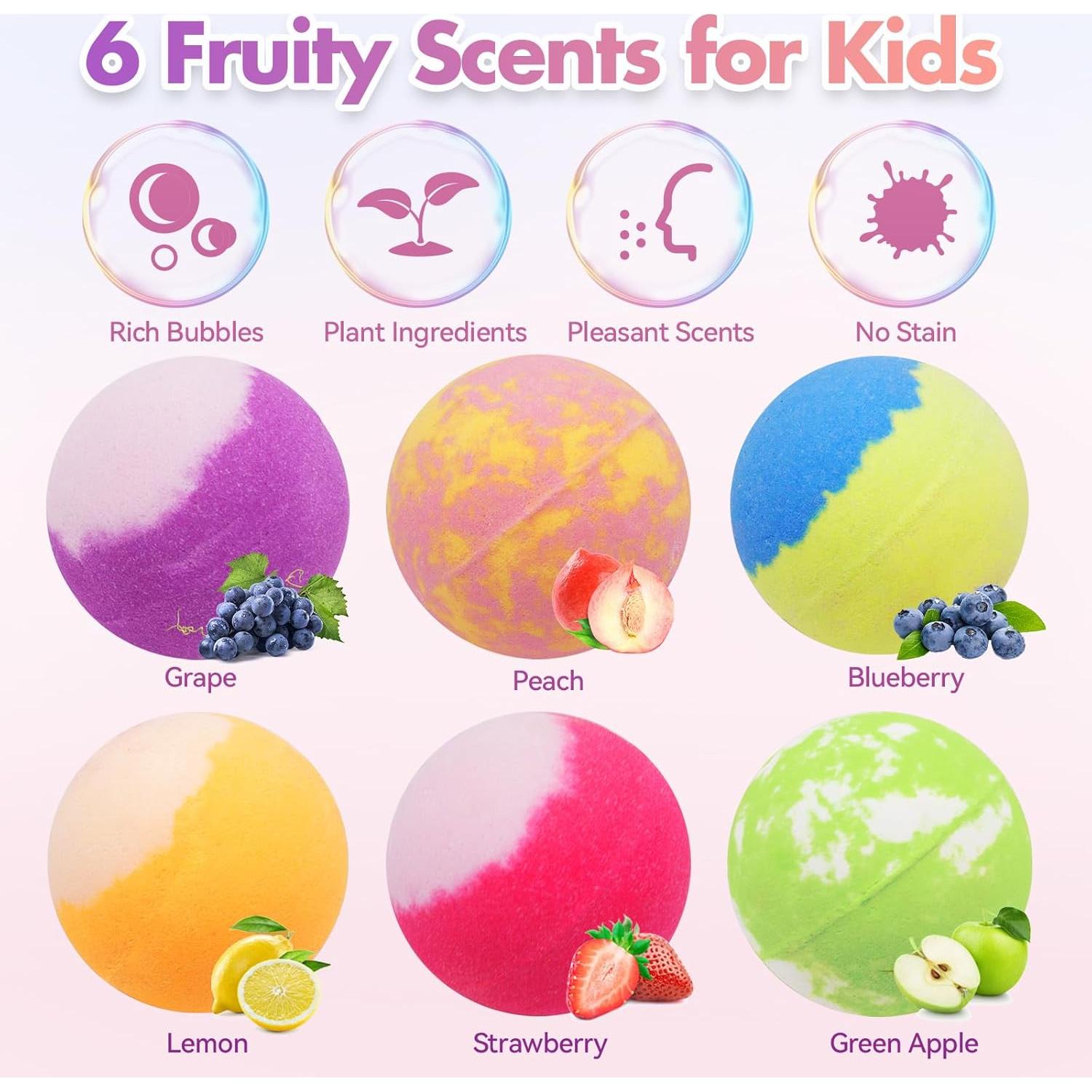 Set de 6 Bolas de Baño Unicornio Excalla con Joyería