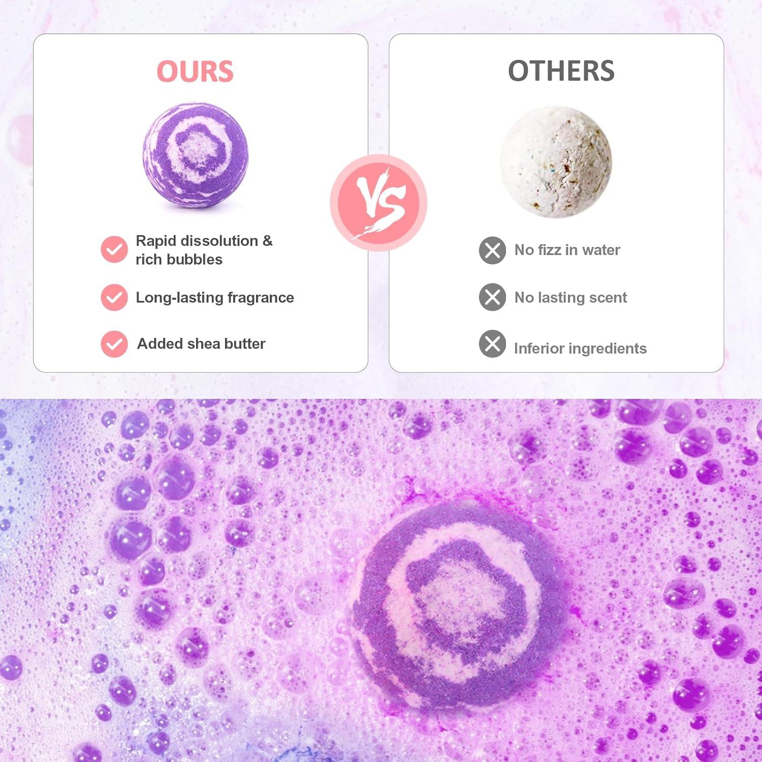 Juego de Bombas de Baño SUPERSUN - 4 Bombas Grandes + 3 Velas + 3 Lociones