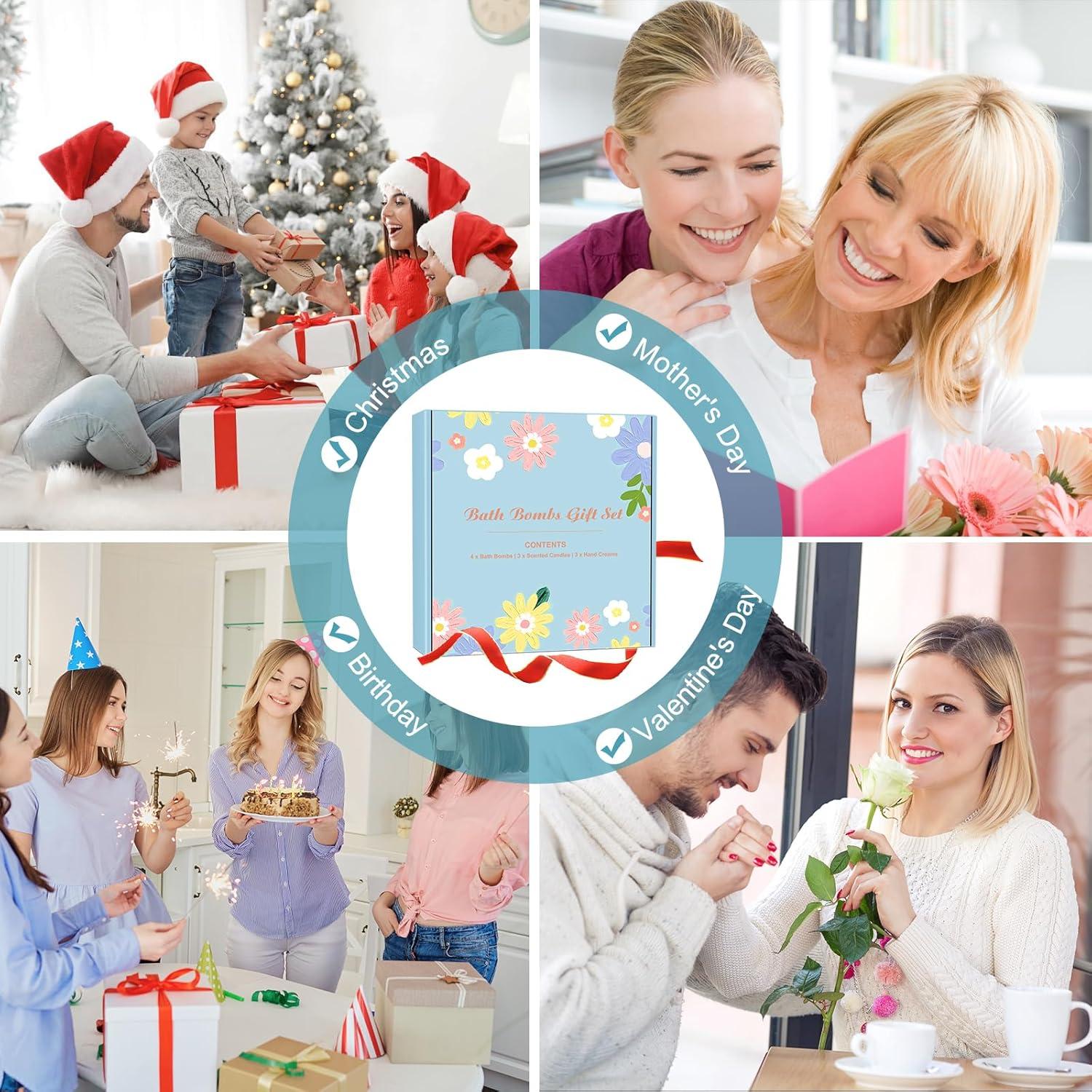 Juego de Bombas de Baño SUPERSUN - 4 Bombas Grandes + 3 Velas + 3 Lociones