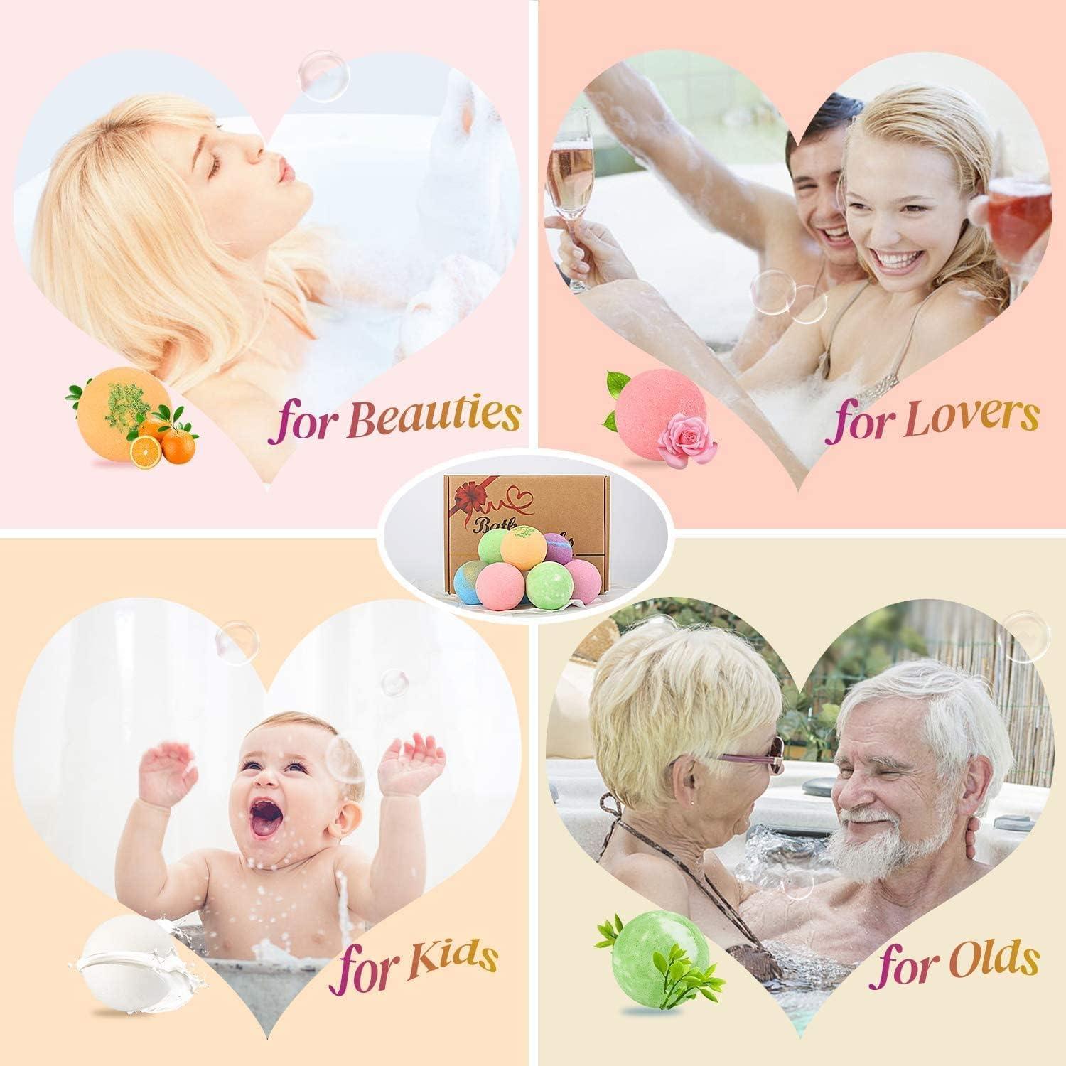 Juego de Bombas de Baño 12 PCS BOENFU 79.4g Aceites Esenciales