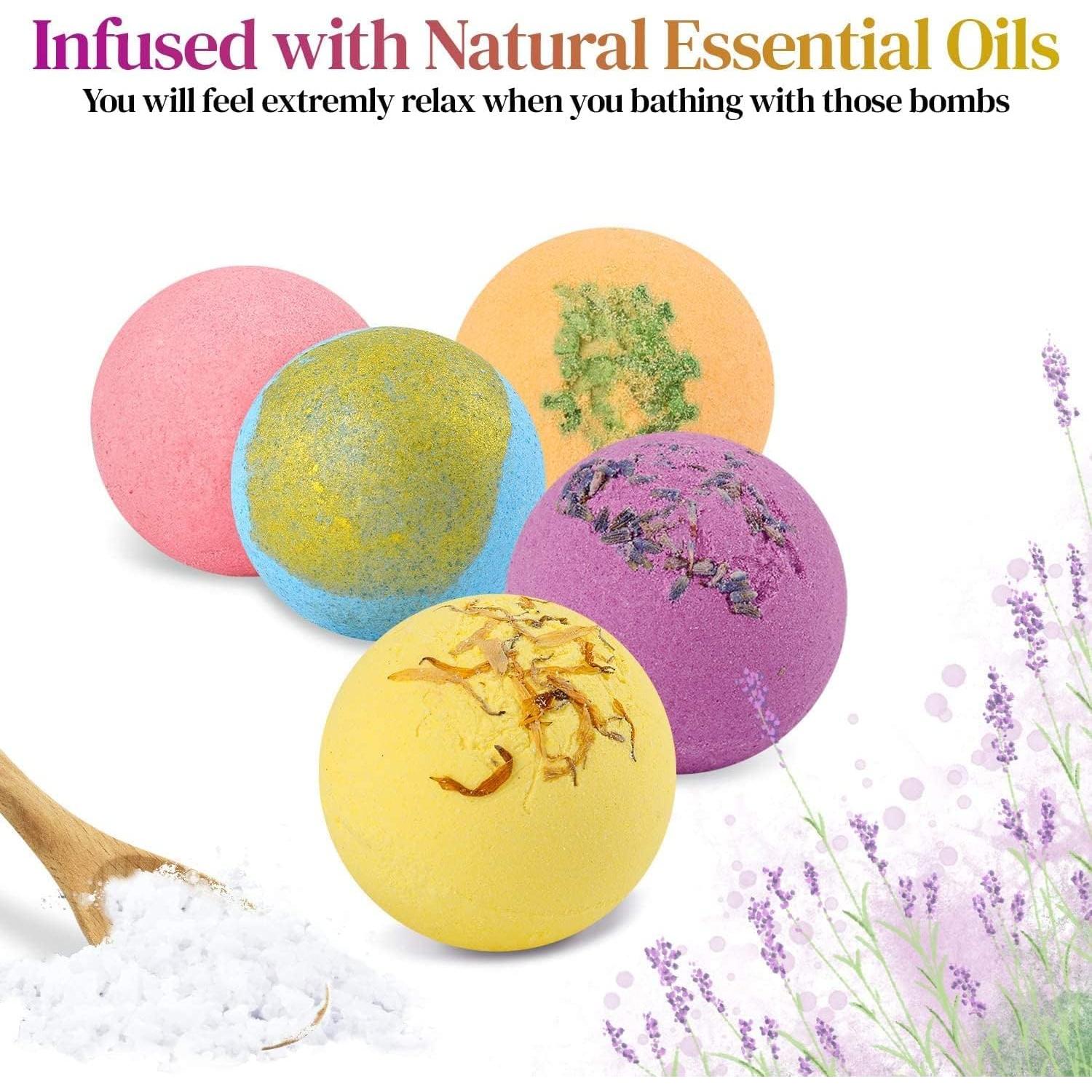 Juego de Bombas de Baño 12 PCS BOENFU 79.4g Aceites Esenciales