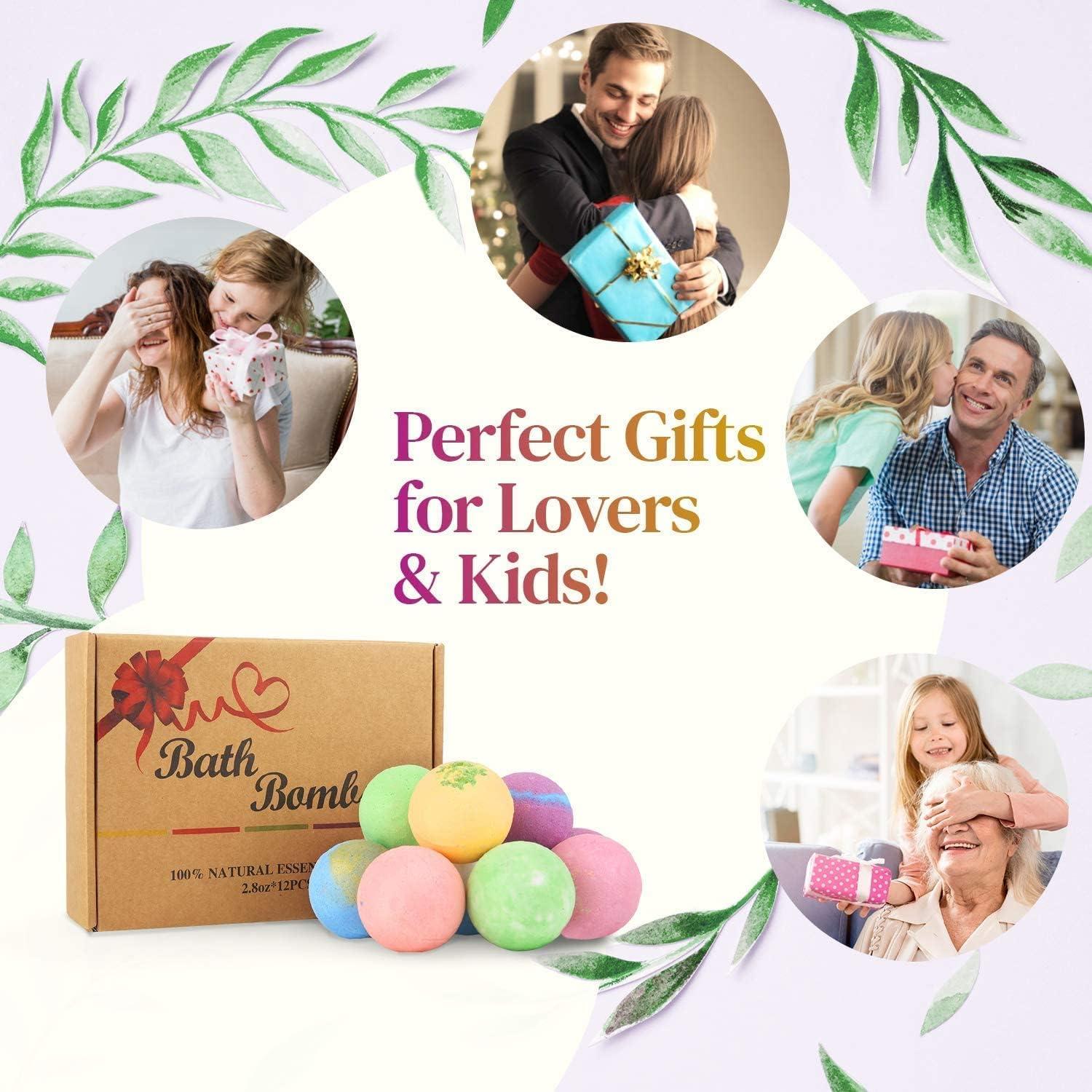 Juego de Bombas de Baño 12 PCS BOENFU 79.4g Aceites Esenciales