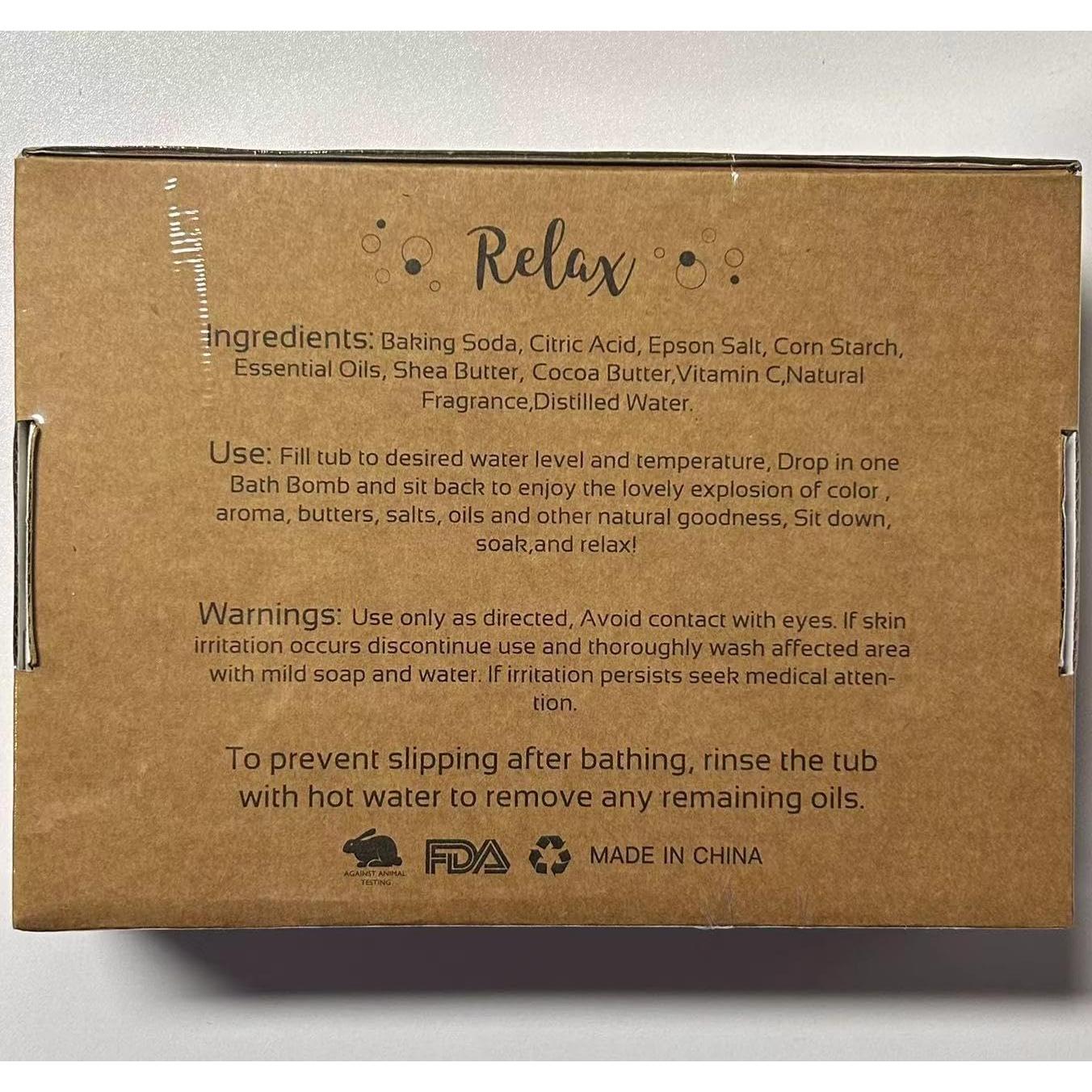 Juego de Bombas de Baño 12 PCS BOENFU 79.4g Aceites Esenciales