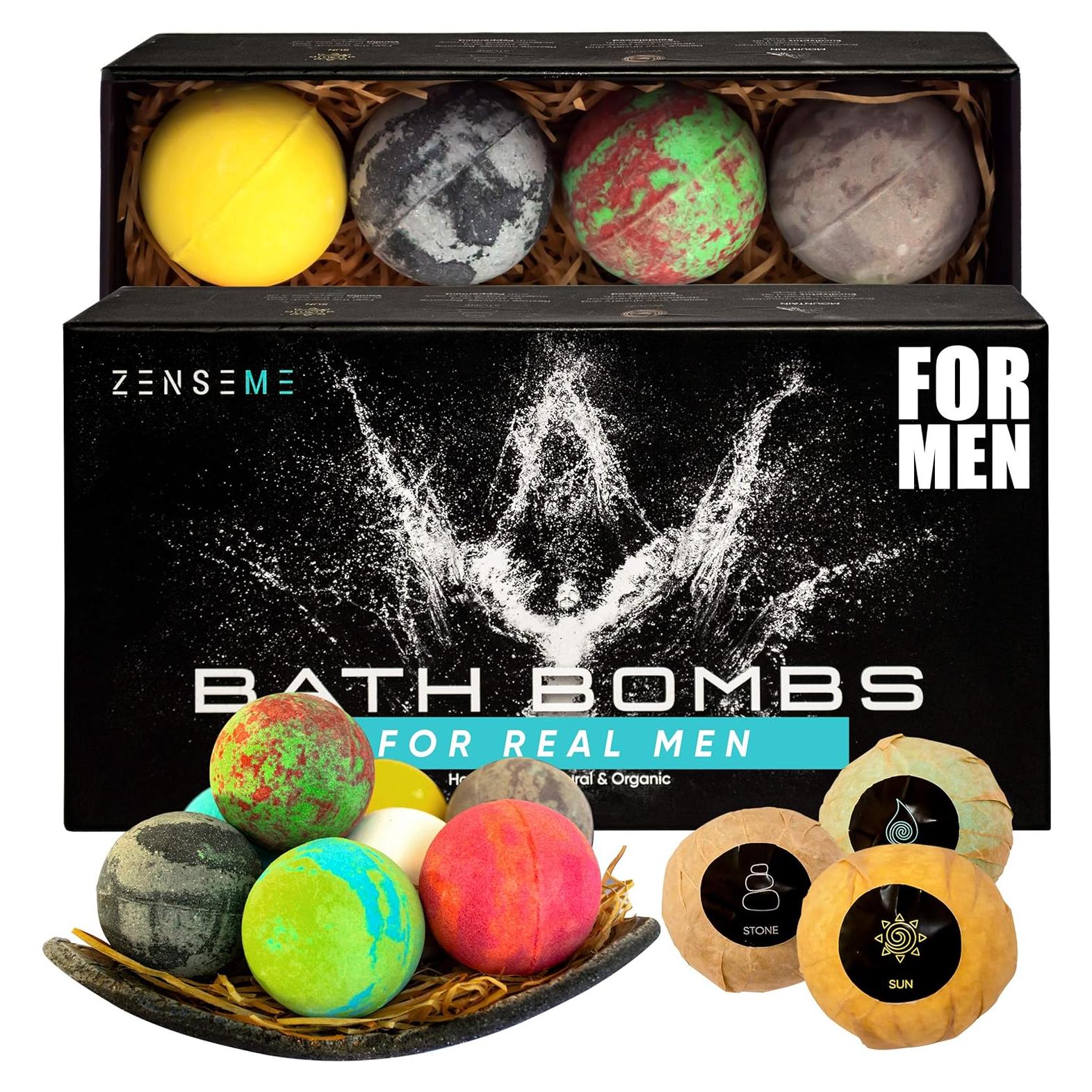 Set de 8 Bombas de Baño Orgánicas ZenseMe para Hombres