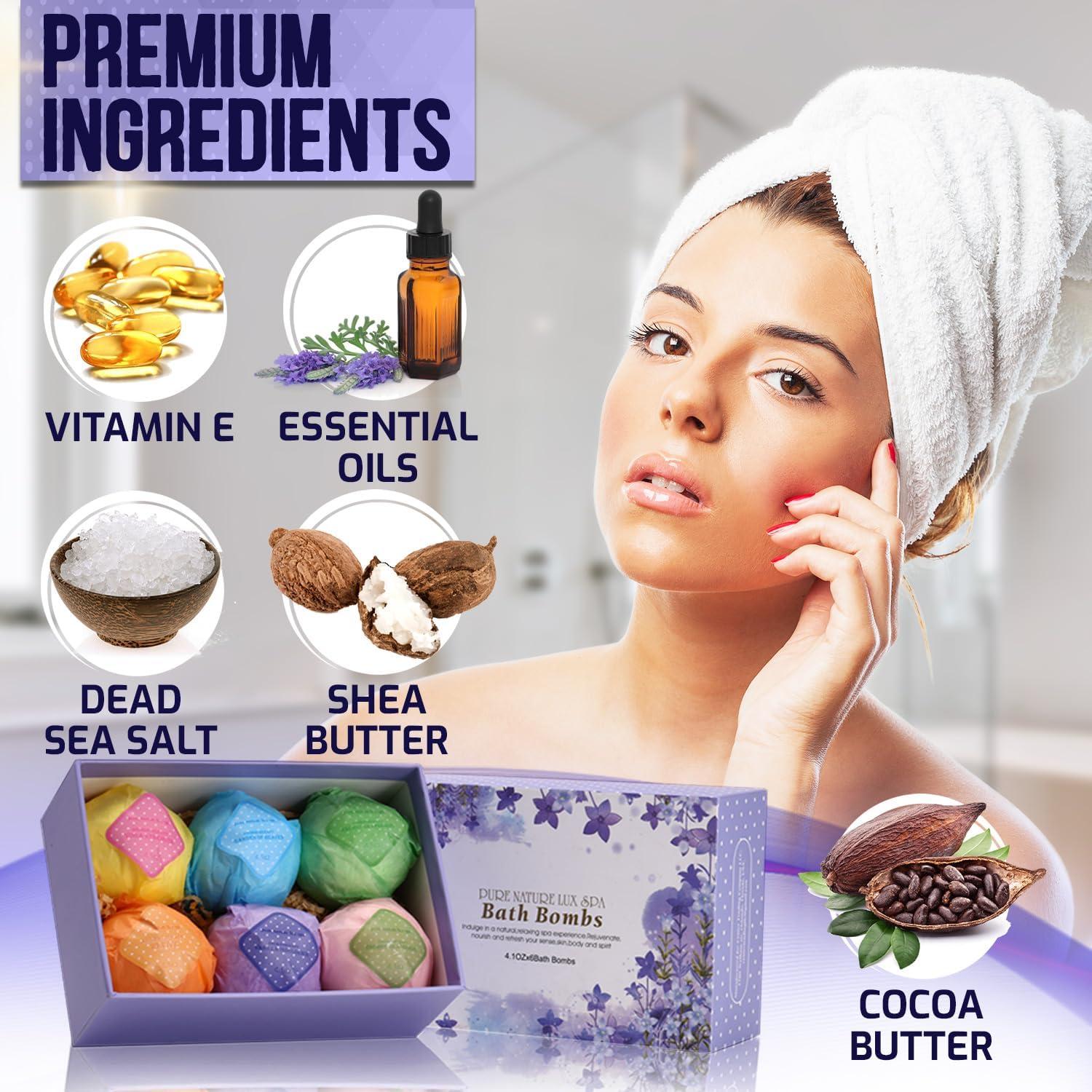 Juego de Bombas de Baño Pure Nature Lux Spa XXL 6 x 116 g