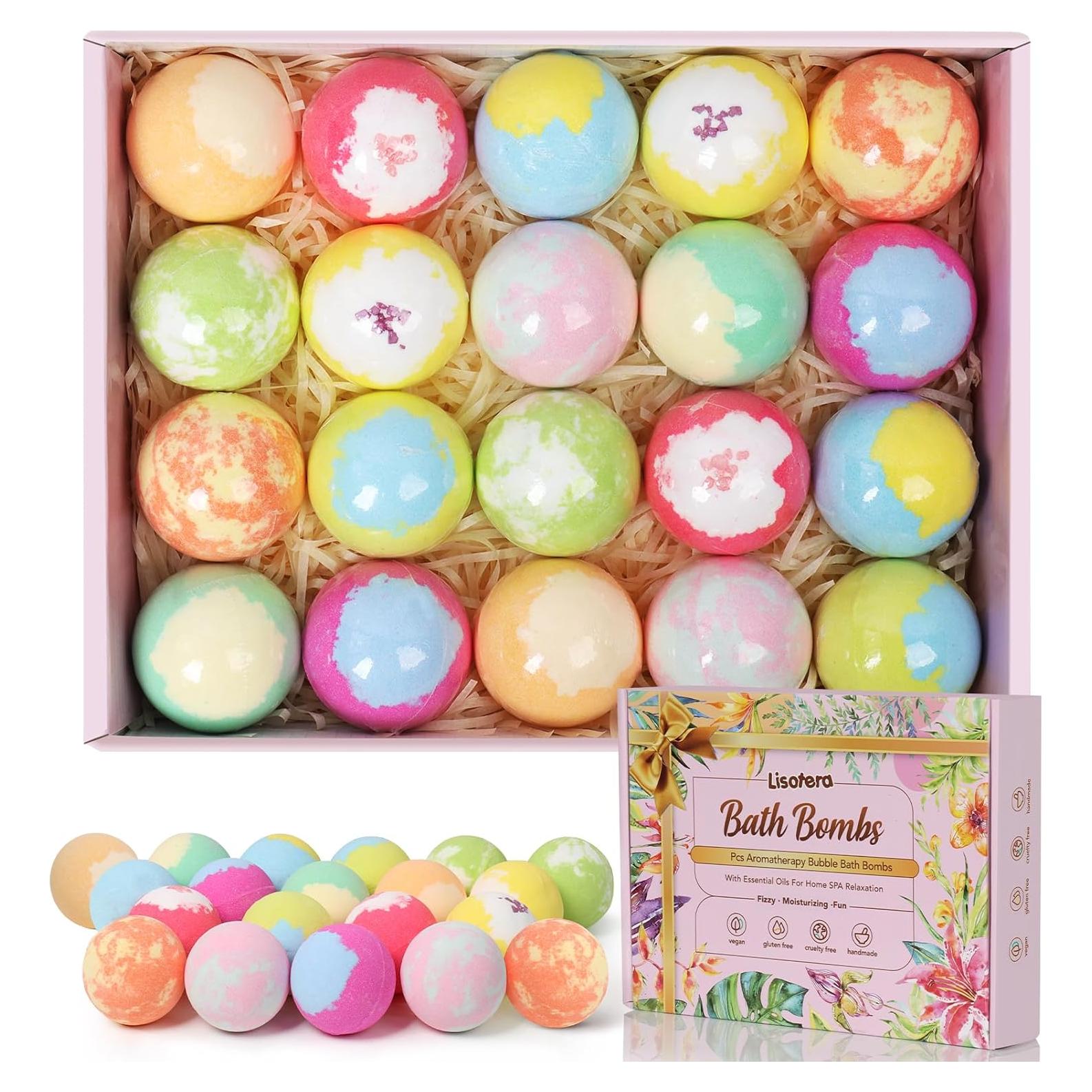 Set de 20 Bombas de Baño Lisotera con Aceites Esenciales