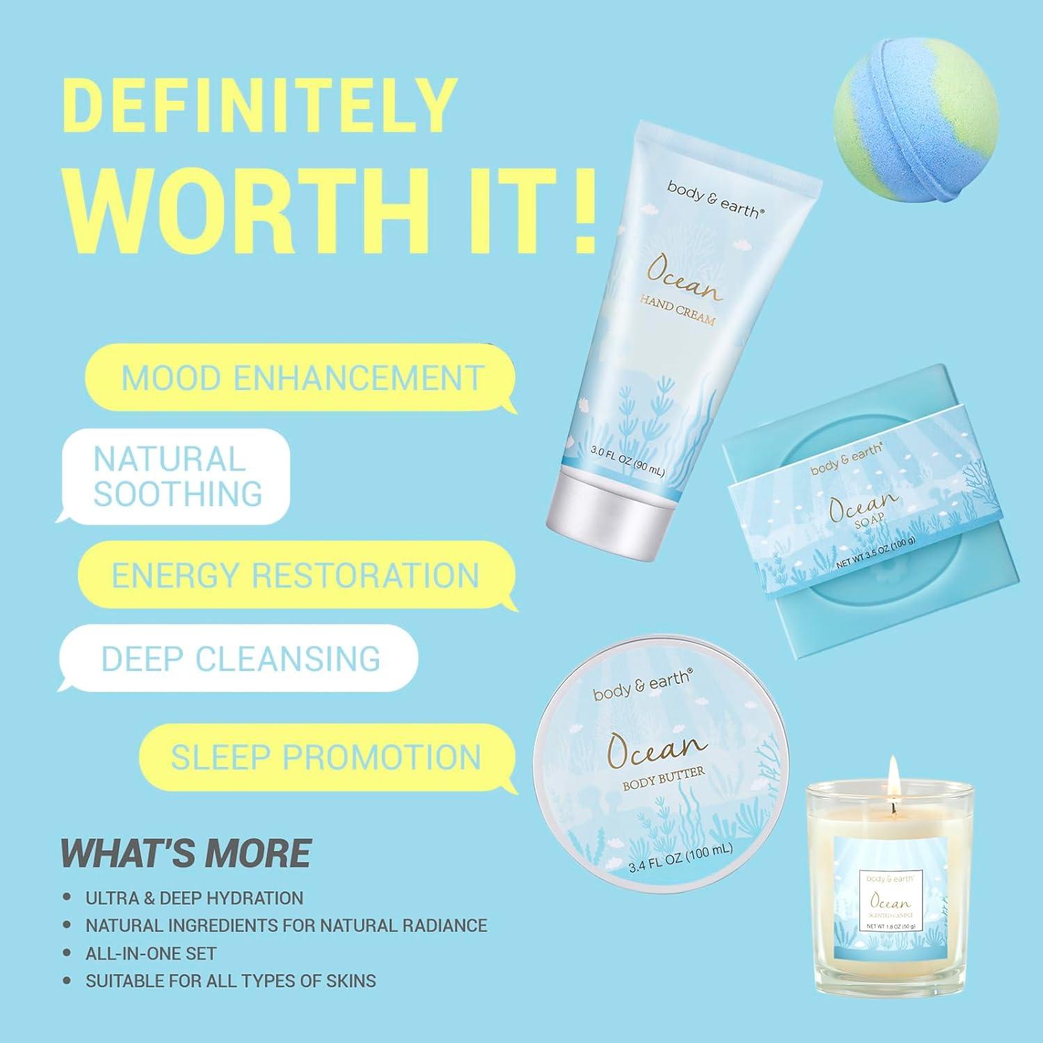 Set de Regalo de Spa Body & Earth 5 Piezas Aroma Océano