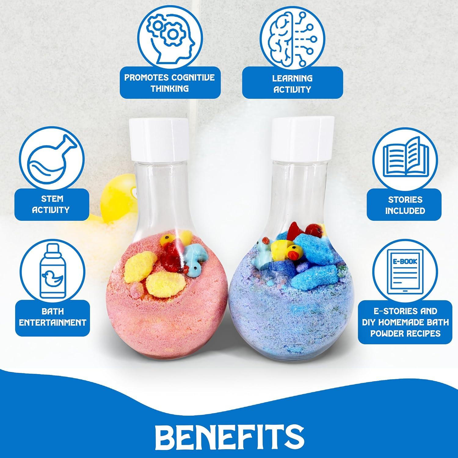 Polvo de Bombas de Baño para Niños ZenseMe - Set de 4 con Patitos