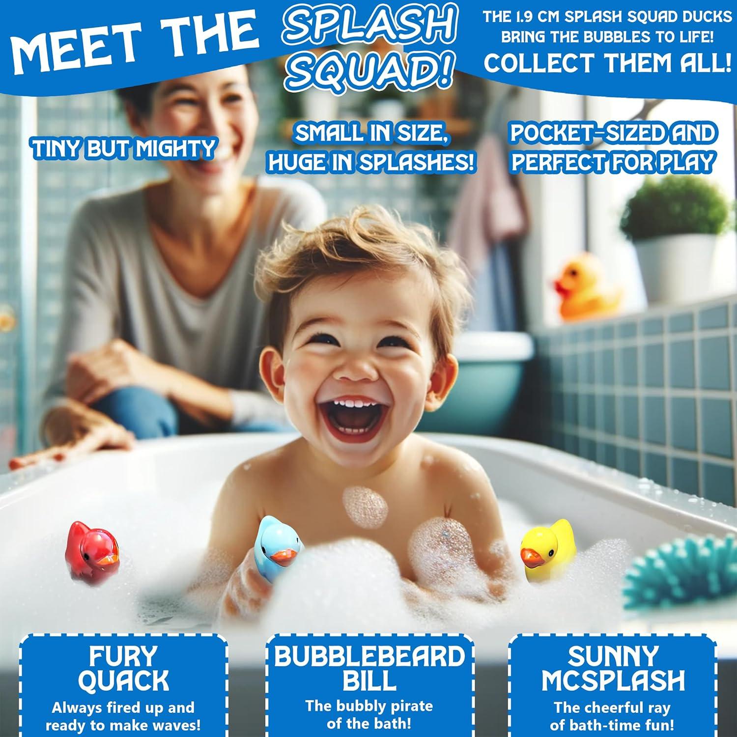 Polvo de Bombas de Baño para Niños ZenseMe - Set de 4 con Patitos