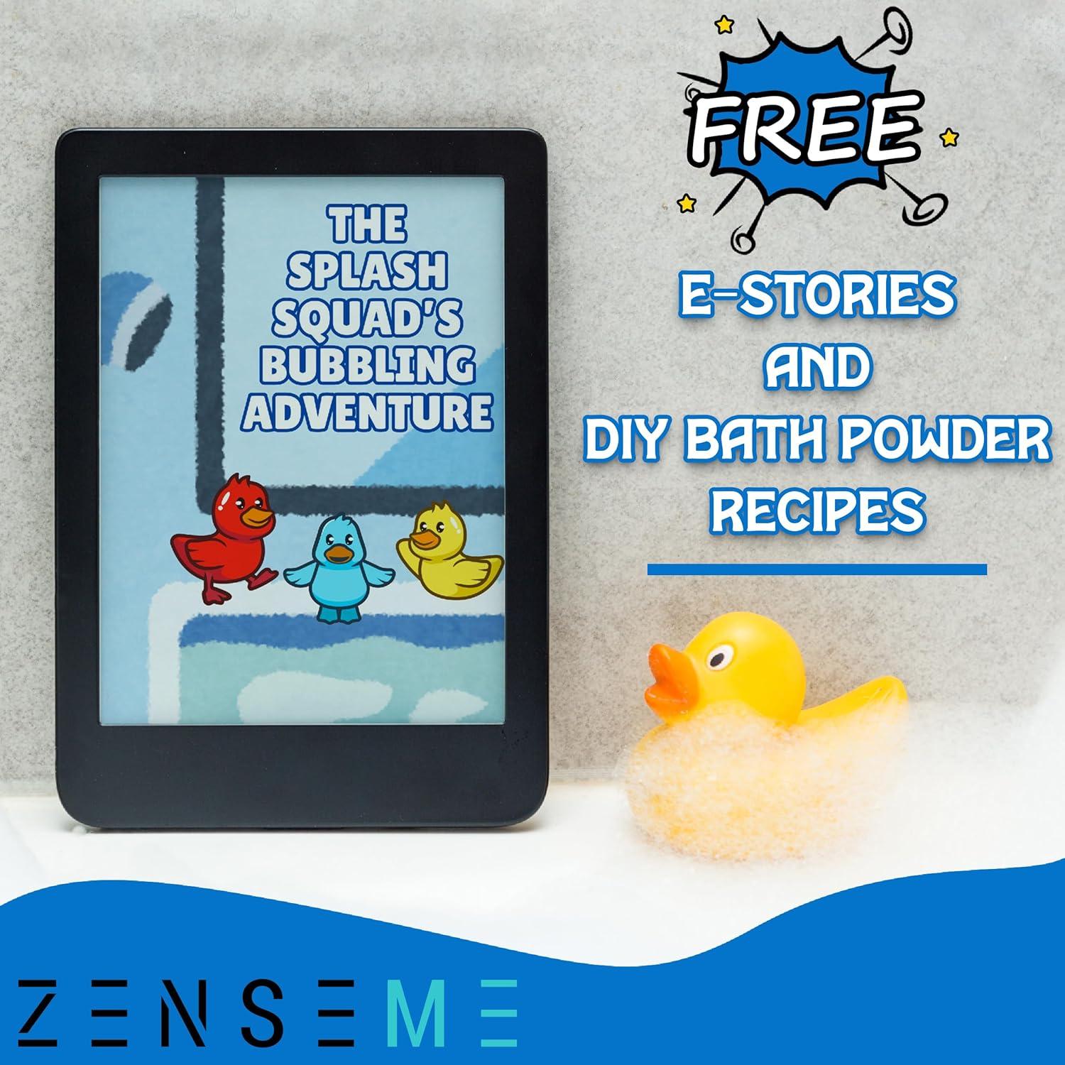 Polvo de Bombas de Baño para Niños ZenseMe - Set de 4 con Patitos