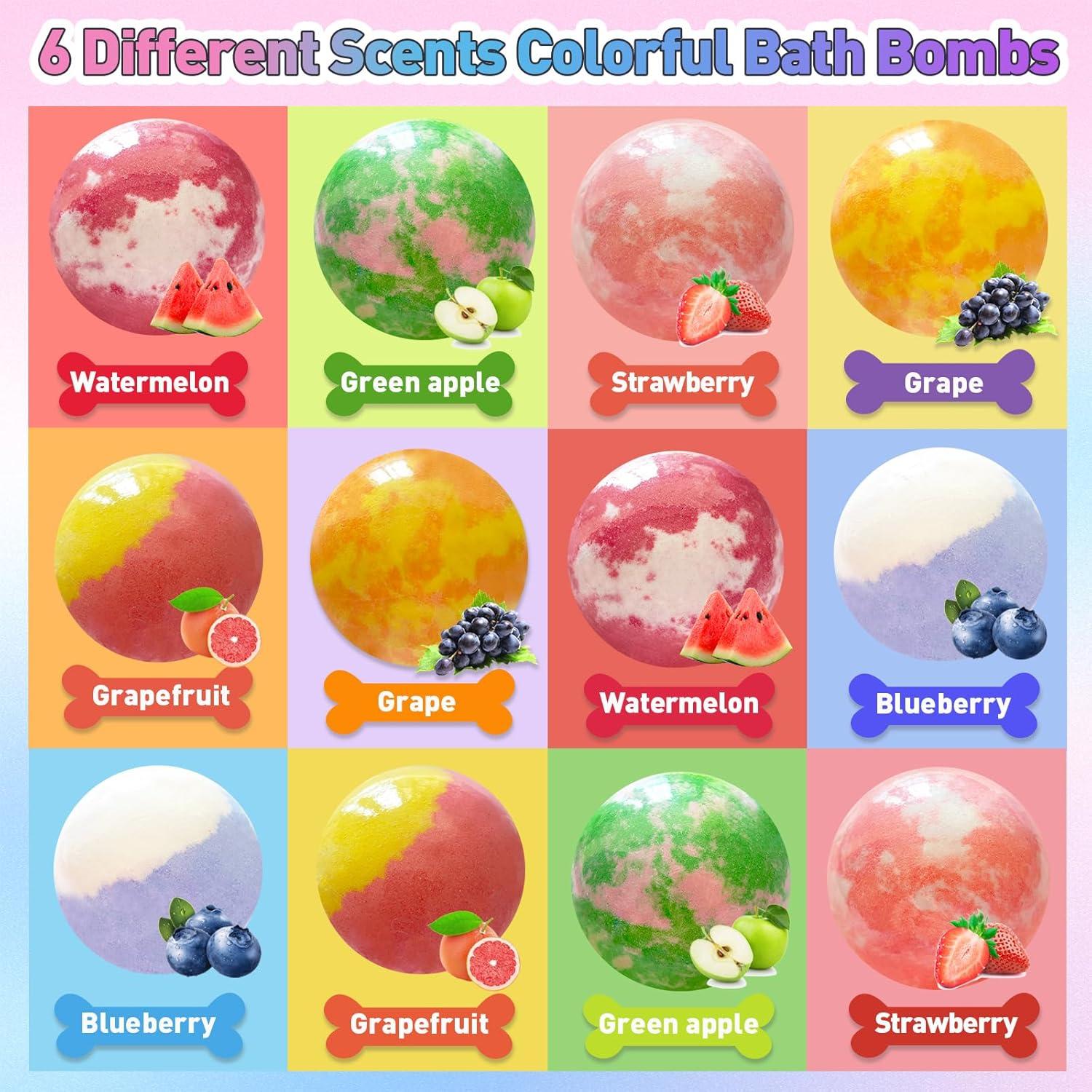 Set de 12 Bombas de Baño para Niñas con Juguetes Sorpresa