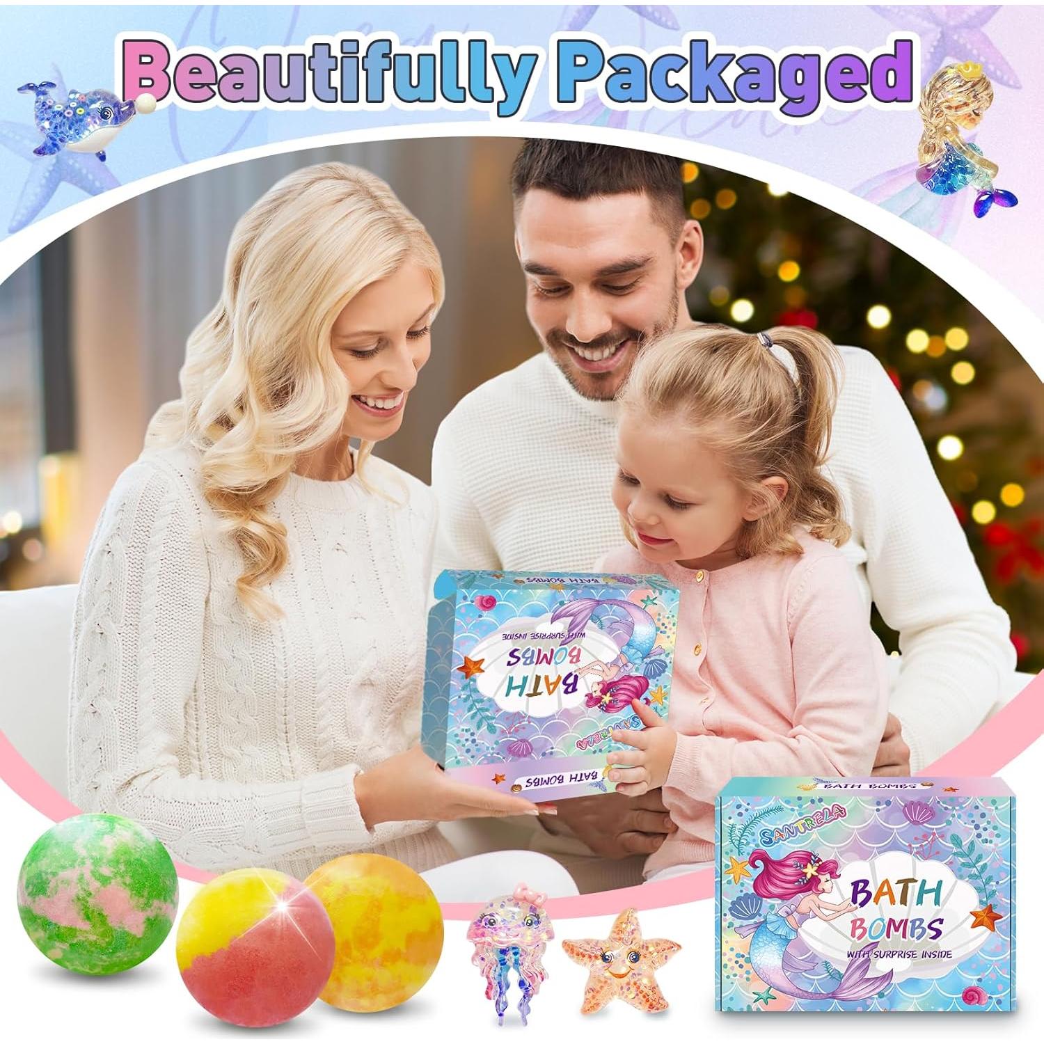 Set de 12 Bombas de Baño para Niñas con Juguetes Sorpresa