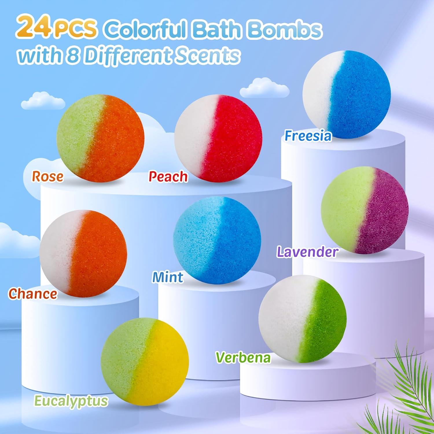 Bombas de Baño para Niños BYGGVIR - 24 Piezas Aromáticas