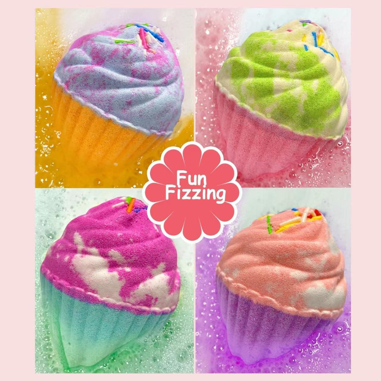 Set de 8 Bombas de Baño Cupcake Excalla con Joyería Sorpresa