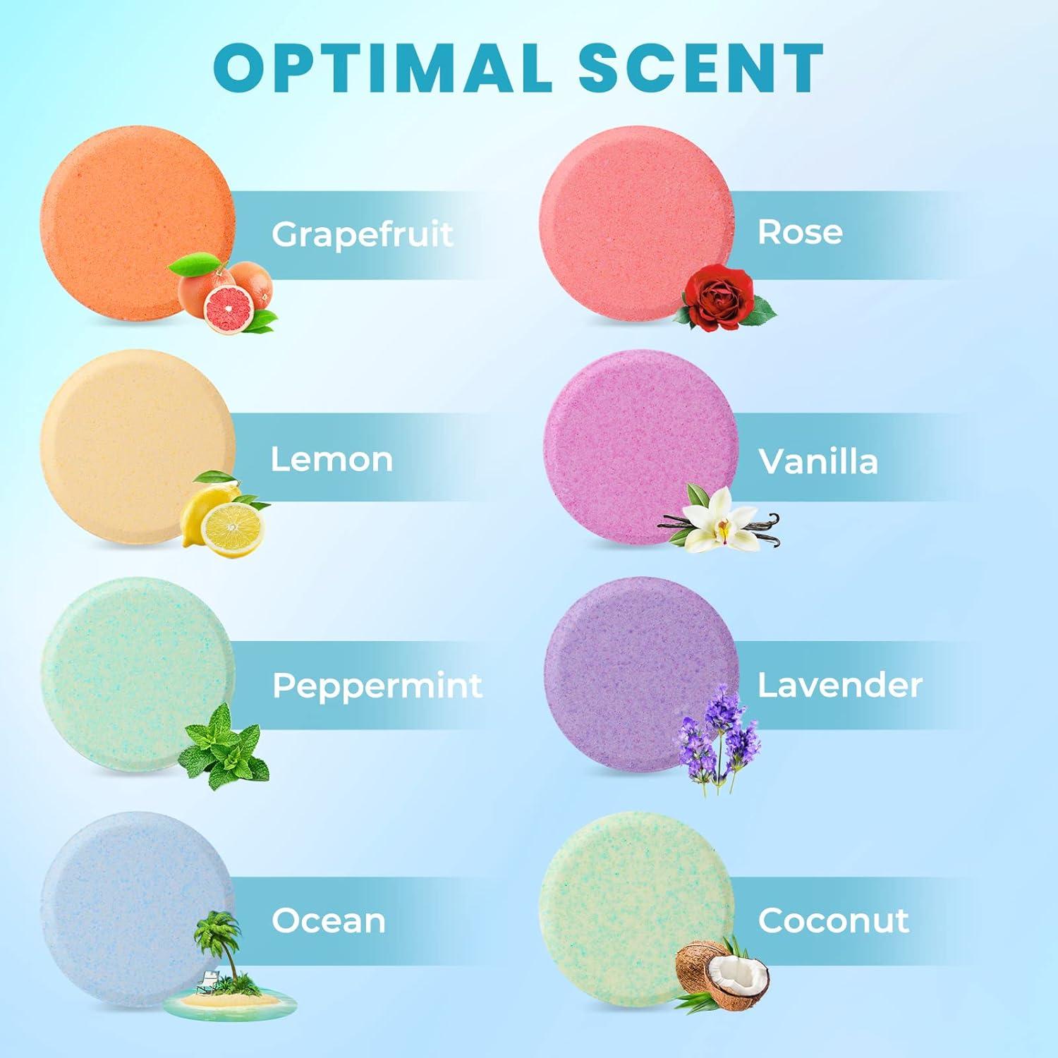 Juego de 8 pastillas efervescentes CalmNFiz para ducha