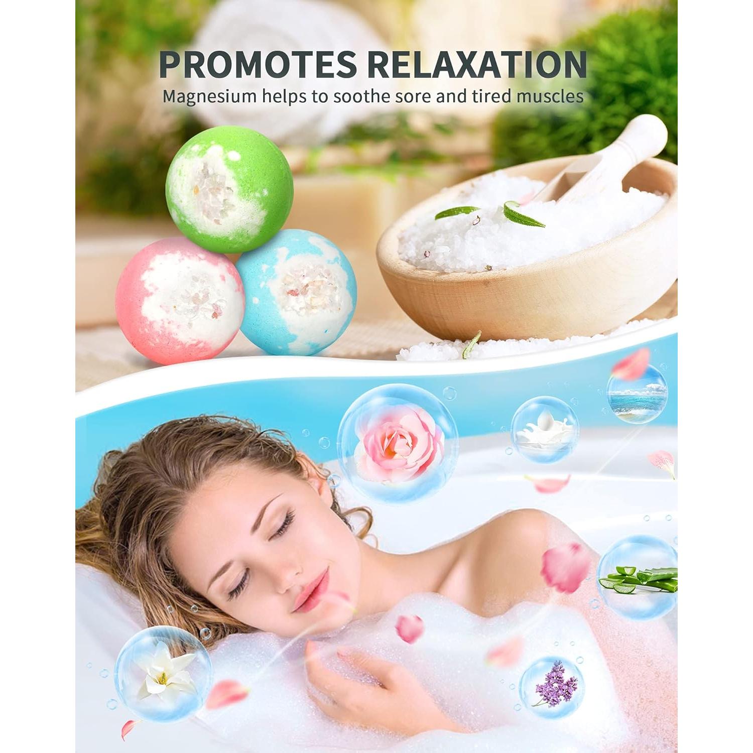 Set de 6 Bombas de Baño Iluminadas SHARLOVY 120g Aromas Naturales