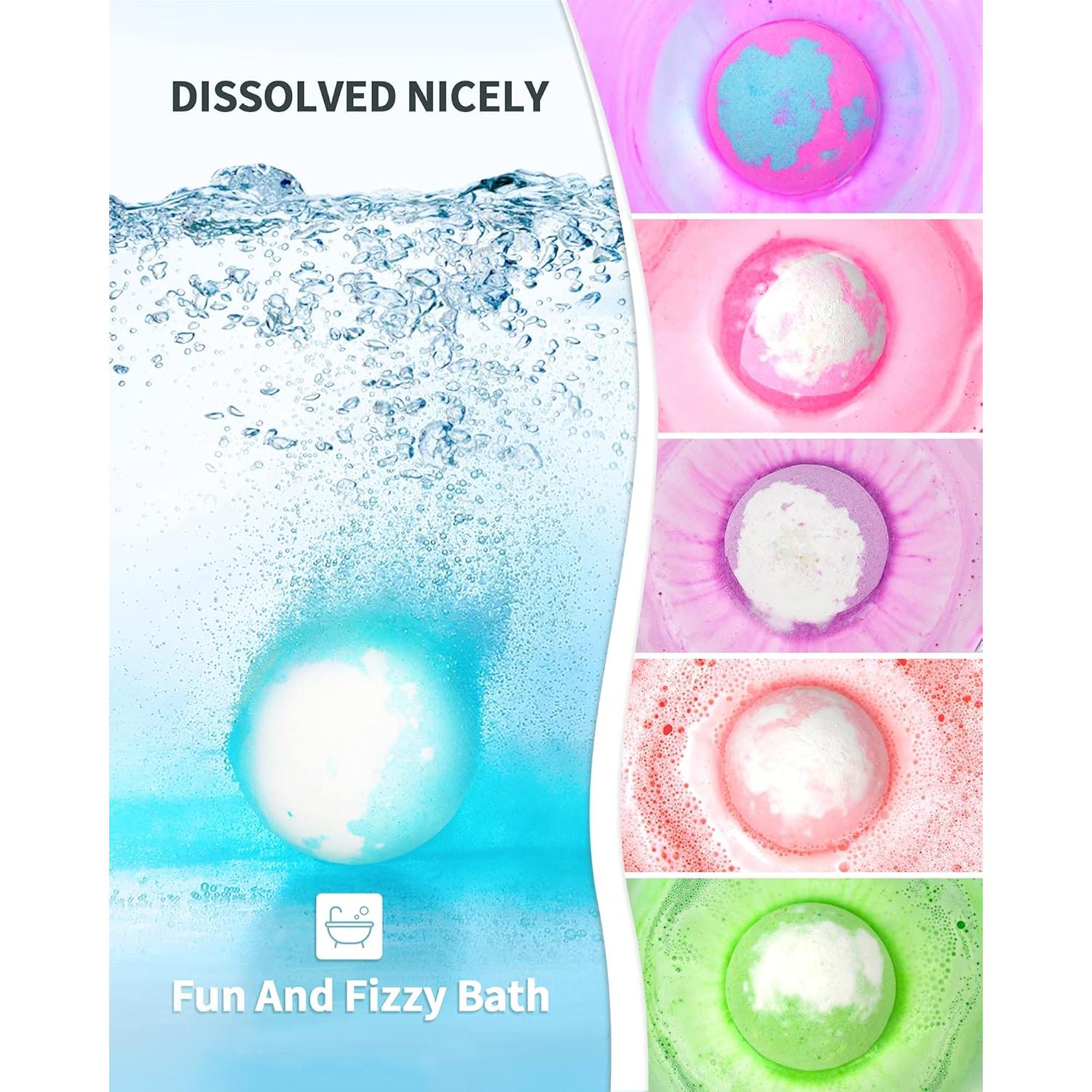 Set de 6 Bombas de Baño Iluminadas SHARLOVY 120g Aromas Naturales