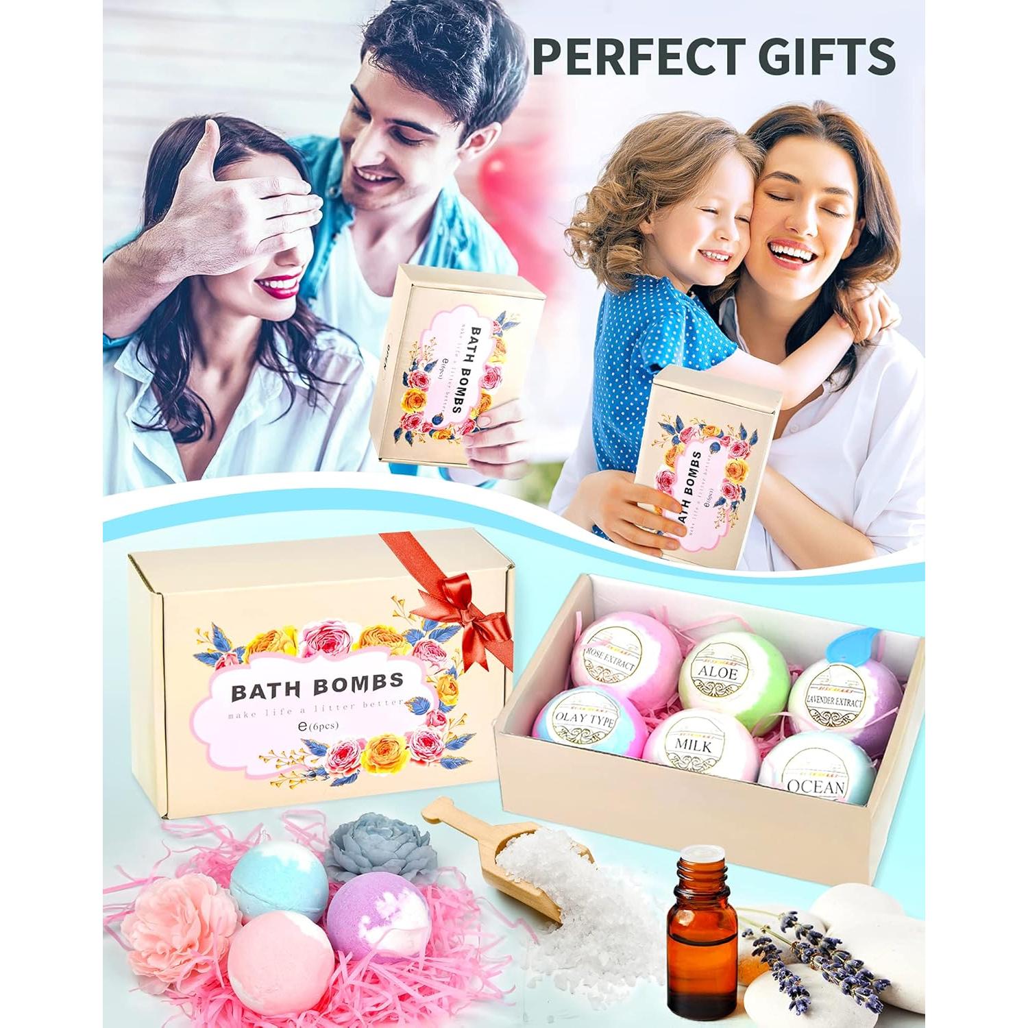 Set de 6 Bombas de Baño Iluminadas SHARLOVY 120g Aromas Naturales