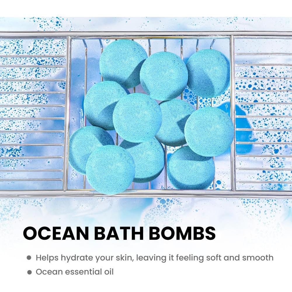 Juego de 10 Bombas de Baño BODY & EARTH 99.22 g Aroma Océano