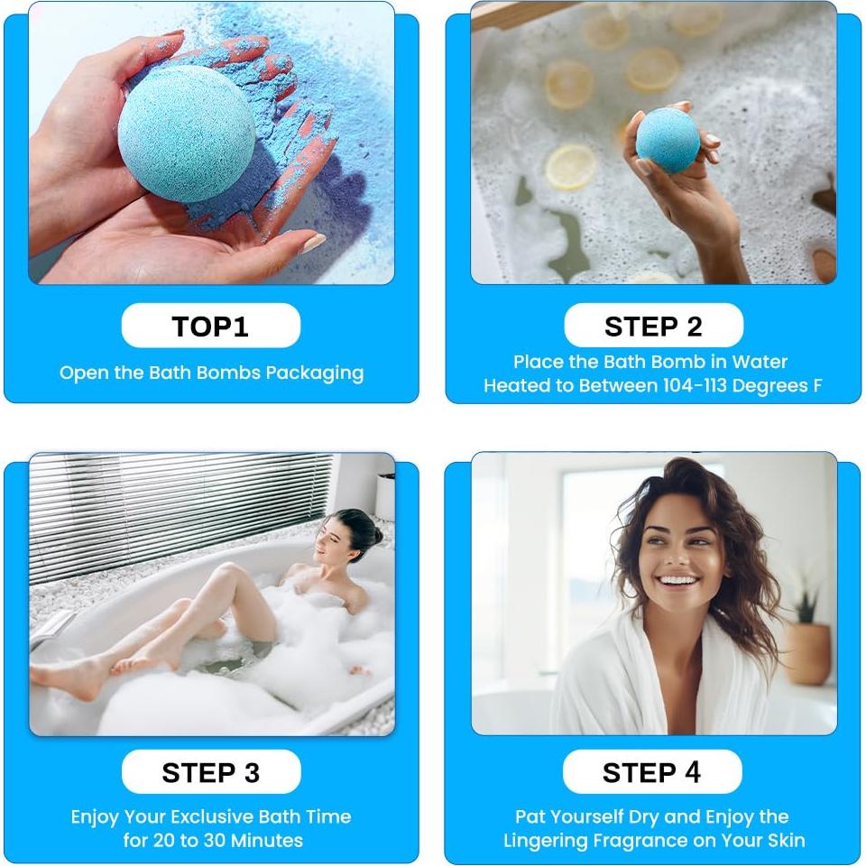 Juego de 10 Bombas de Baño BODY & EARTH 99.22 g Aroma Océano