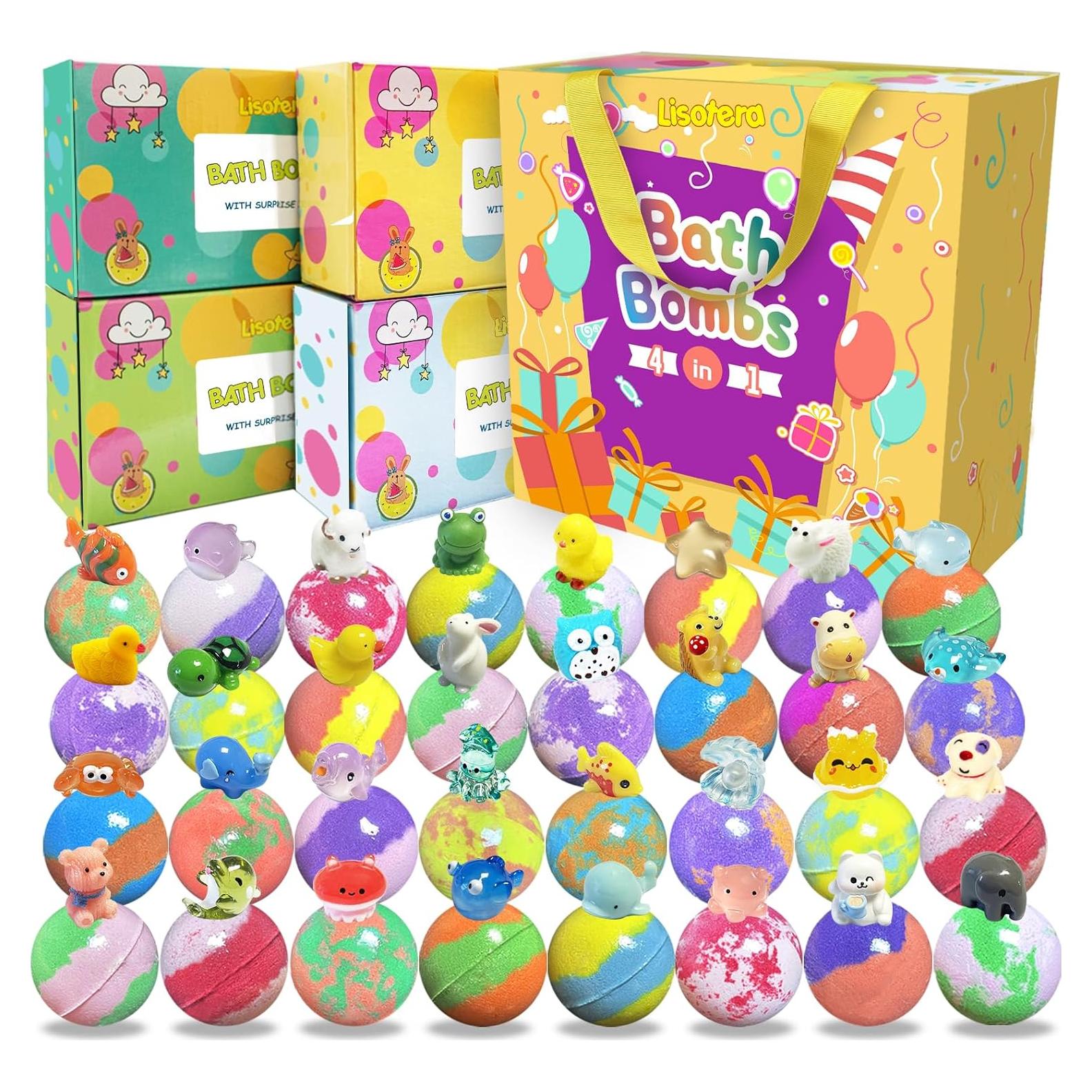 Set de 32 Bombas de Baño con Juguetes Sorpresa Lisotera