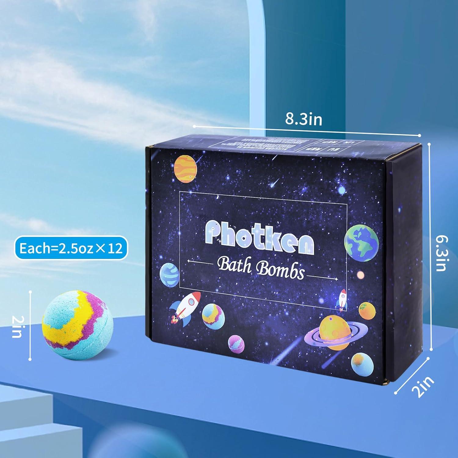 Juego de 12 Bombas de Baño Orgánicas Photken - Aromaterapia Natural