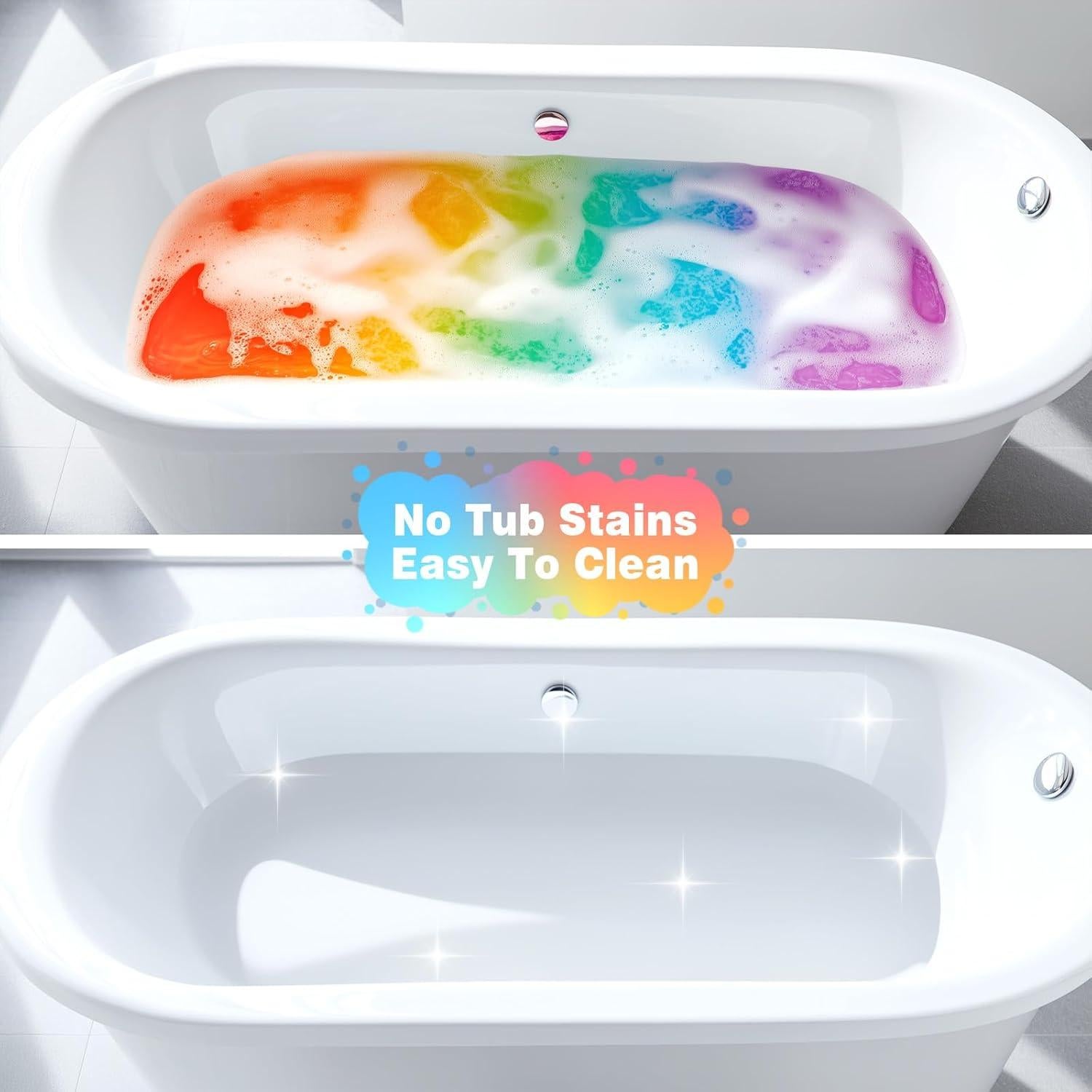 Juego de Bombas de Baño Arcoíris YOJFOJV - 4 Unidades Naturales