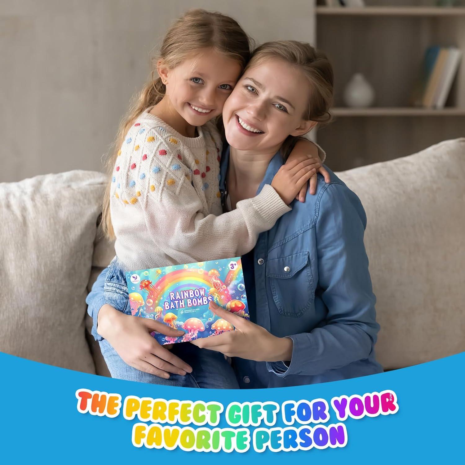 Juego de Bombas de Baño Arcoíris YOJFOJV - 4 Unidades Naturales