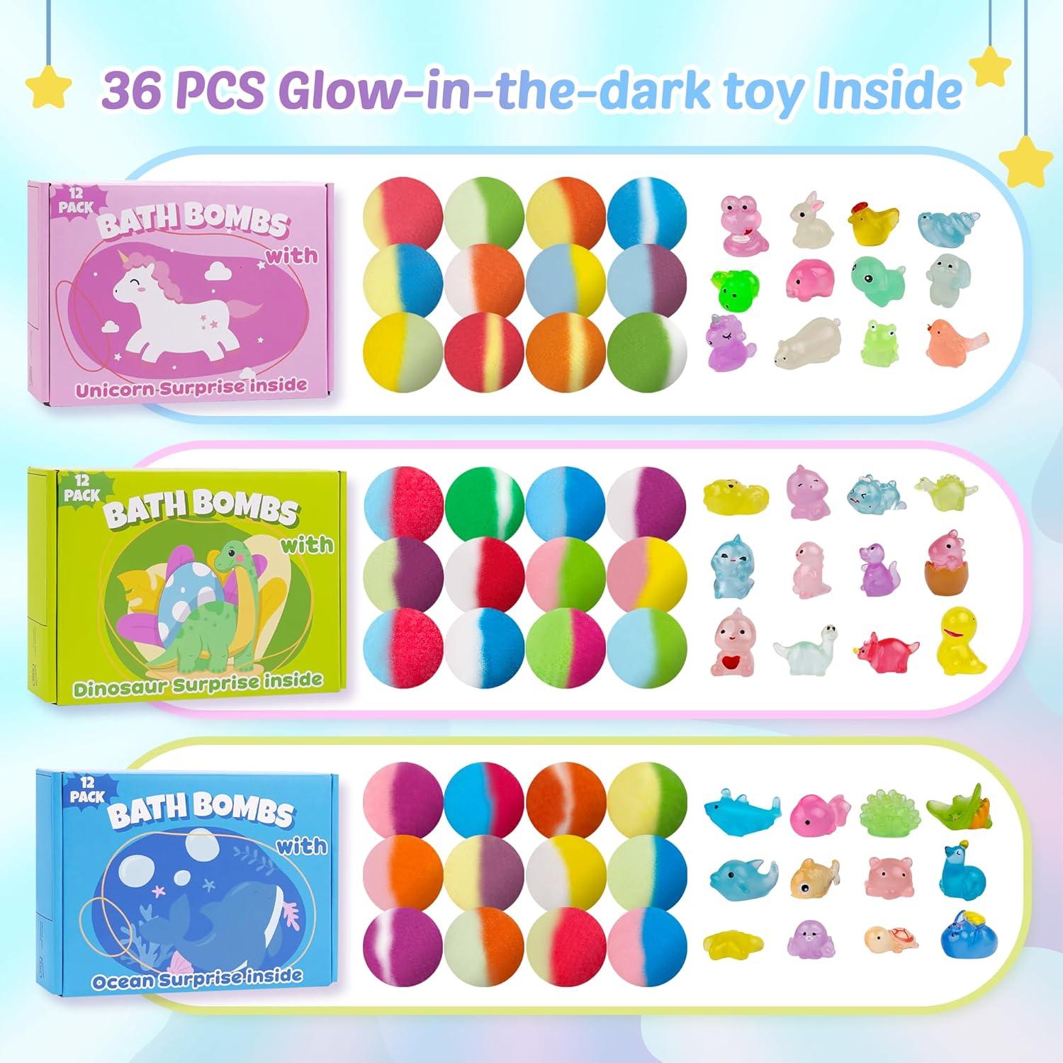 Set de 36 Bombas de Baño DOVIPE con Juguete Sorpresa