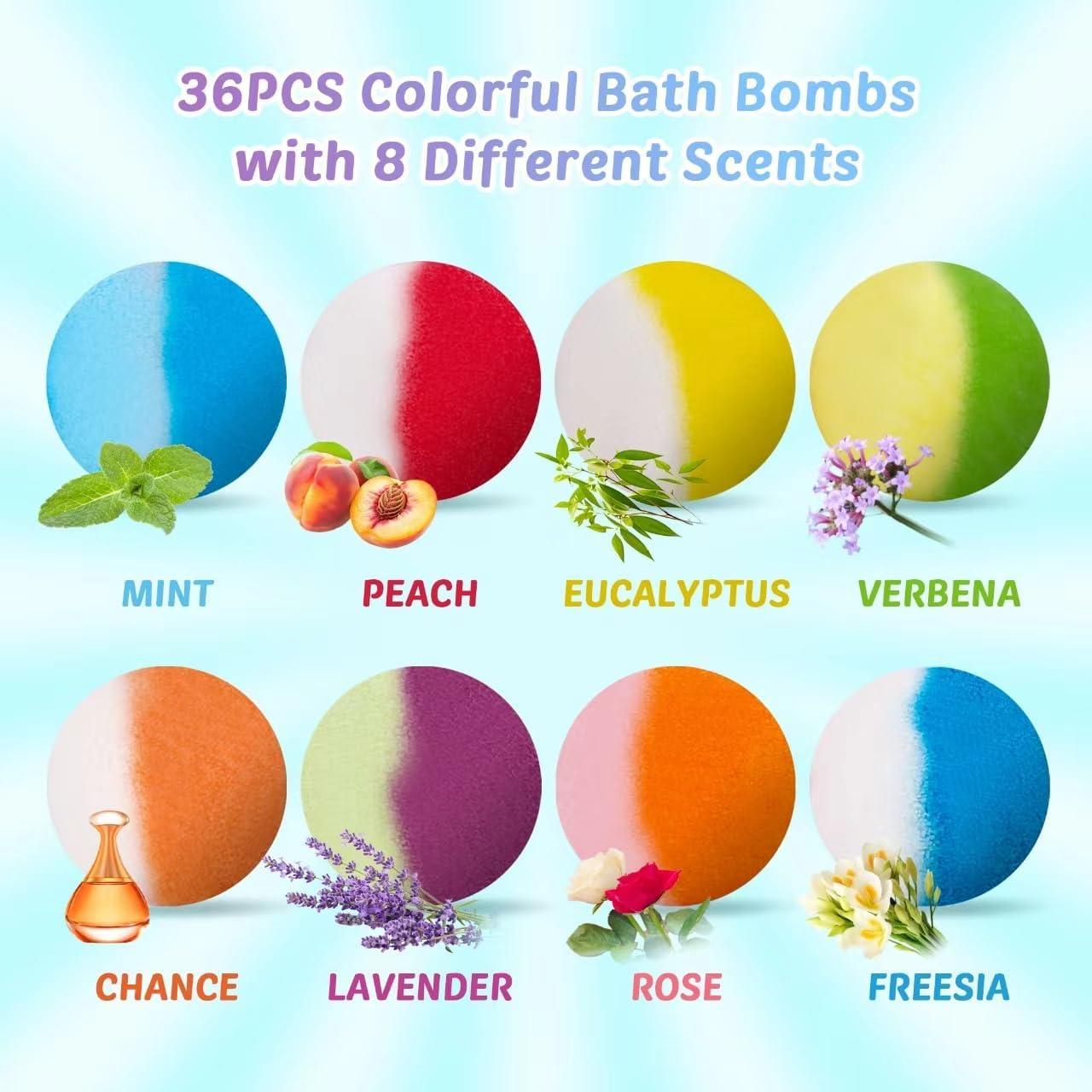 Set de 36 Bombas de Baño DOVIPE con Juguete Sorpresa