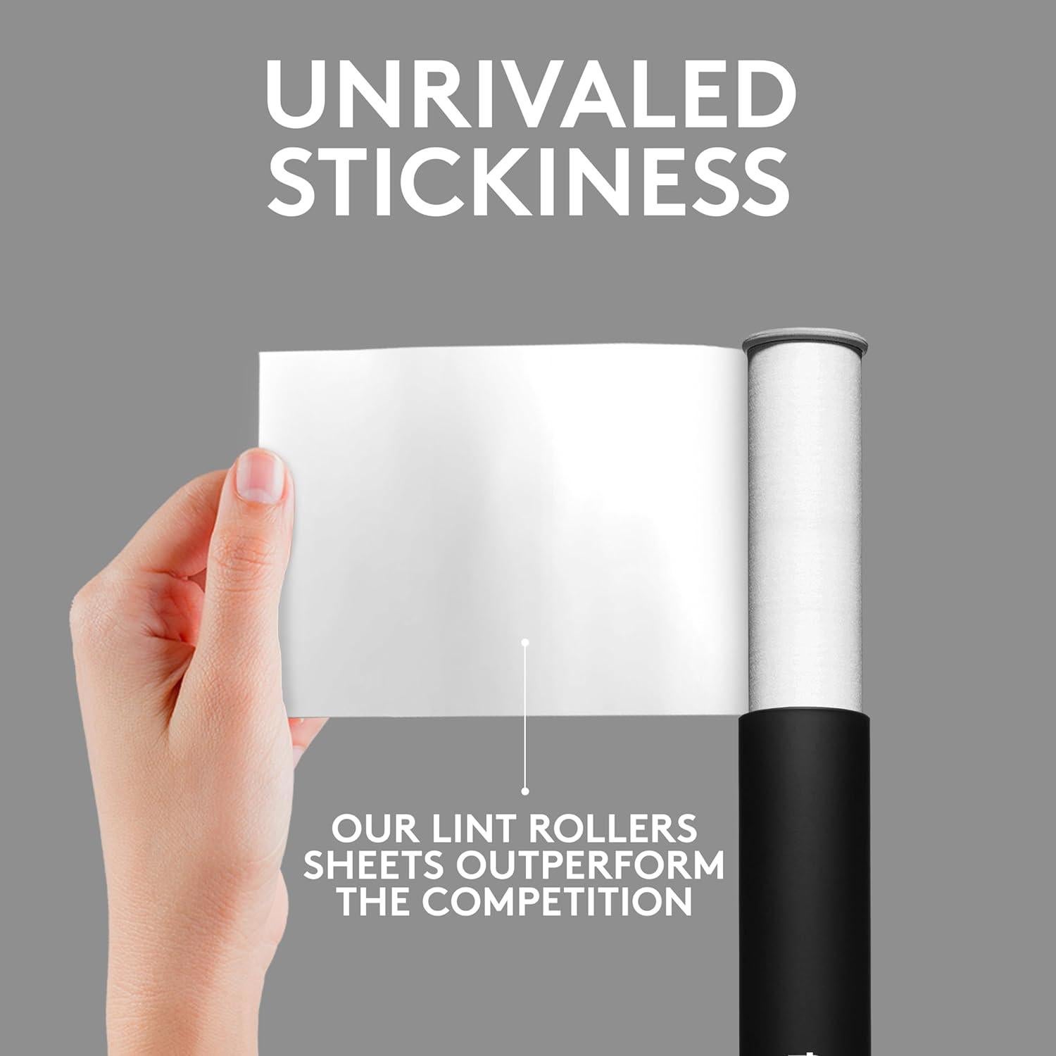 Rodillo Quitapelusas Mini Flint Negro 90 Hojas Extra Pegajosas