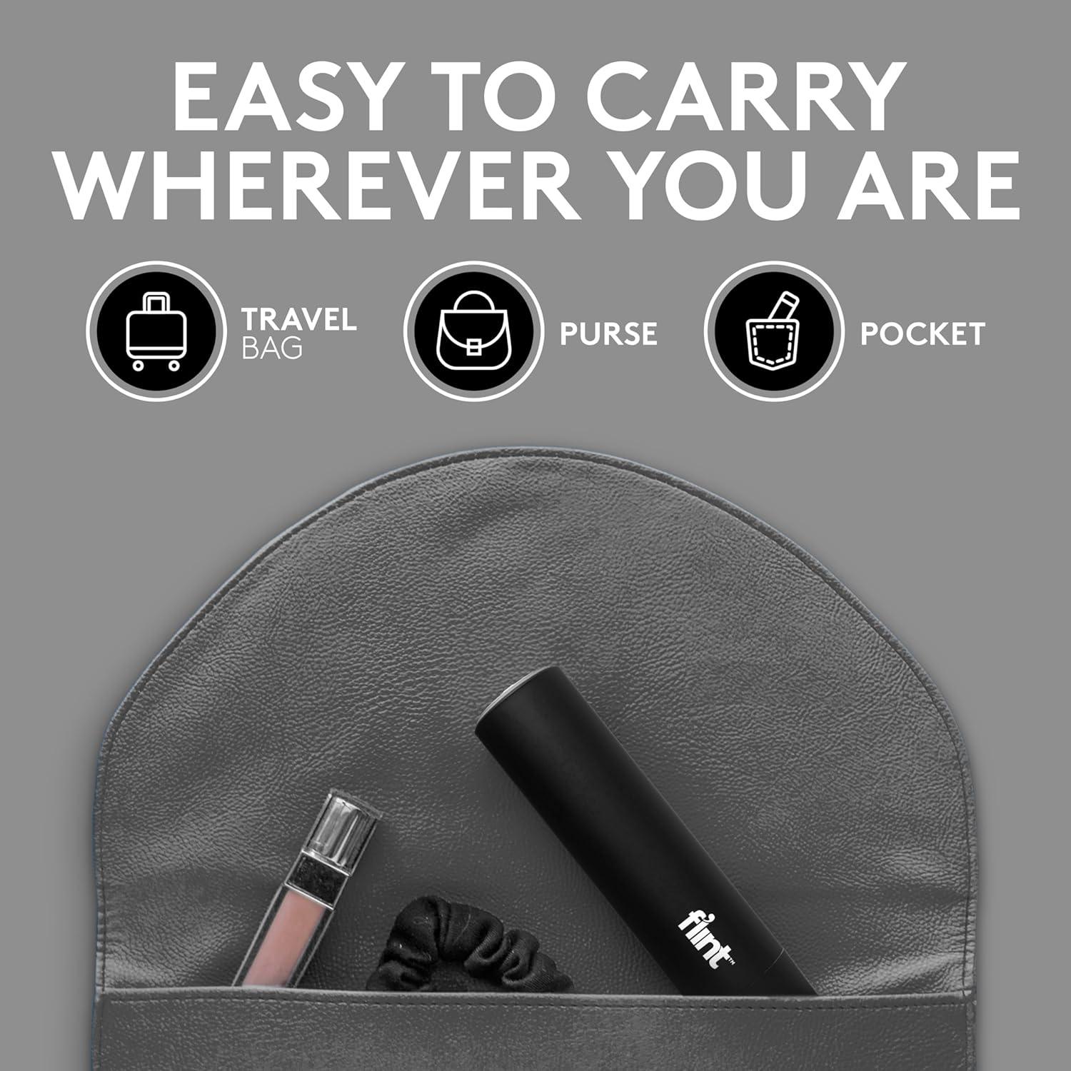 Rodillo Quitapelusas Mini Flint Negro 90 Hojas Extra Pegajosas