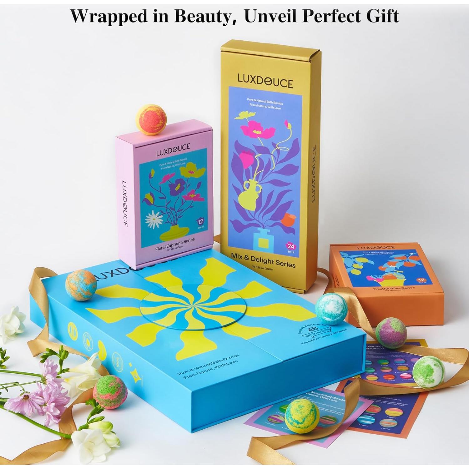 Juego de 48 Bombas de Baño LUXDOUCE - Aromas Naturales