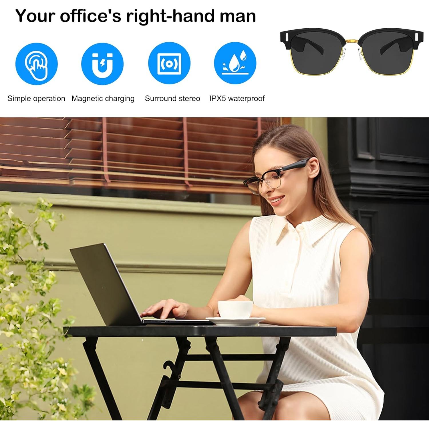 Gafas de sol Bluetooth RERBO con altavoces y UV400