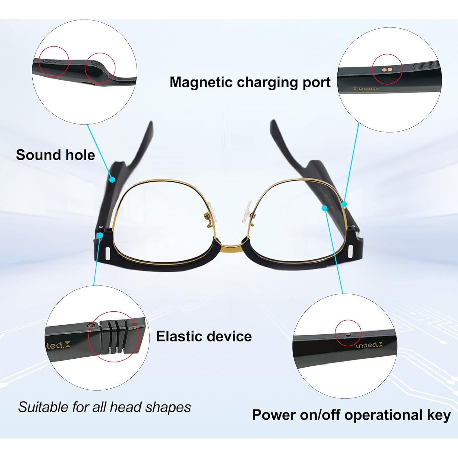 Gafas de sol Bluetooth RERBO con altavoces y UV400