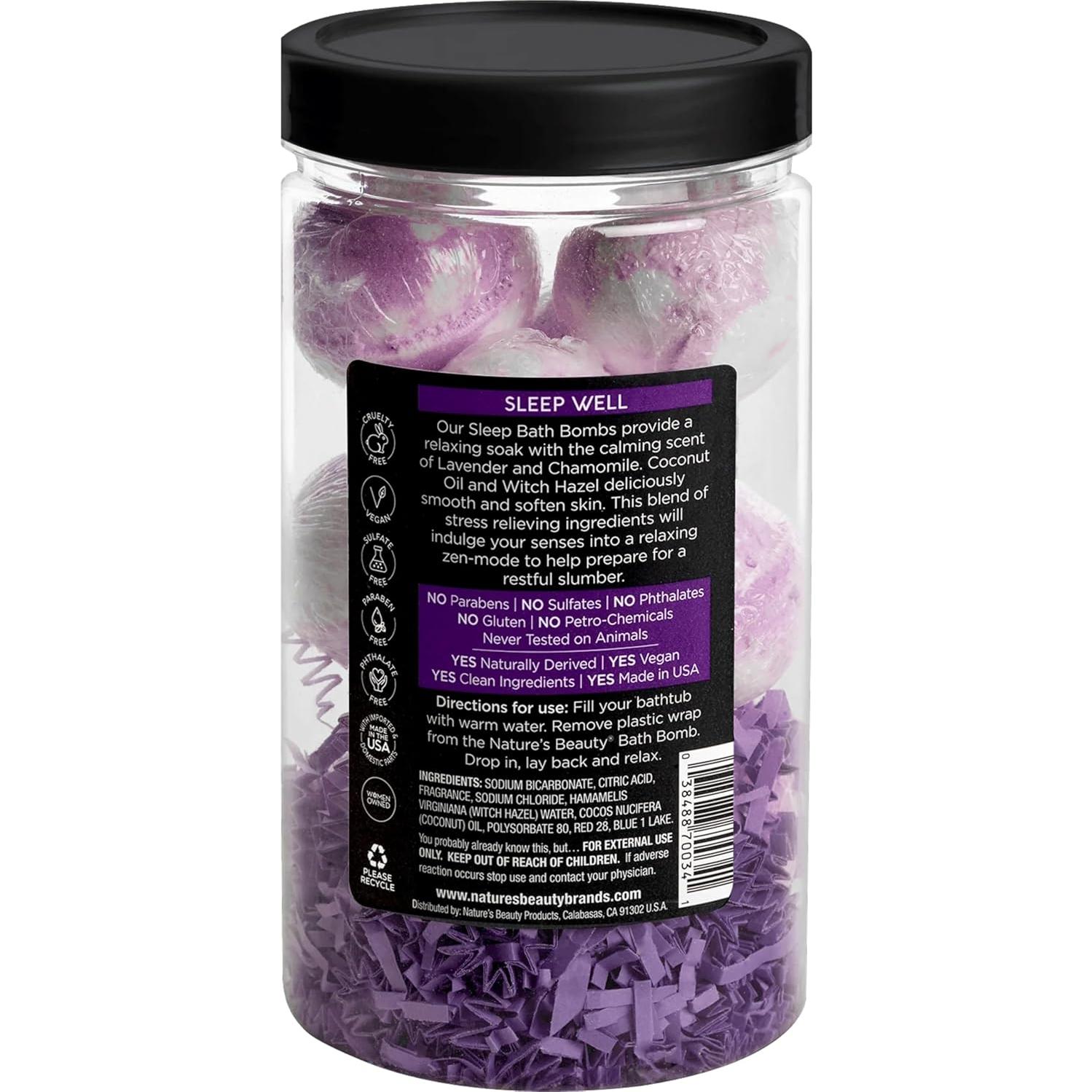 Conjunto de Bombas de Baño Garcoa 10 Piezas Lavanda y Manzanilla