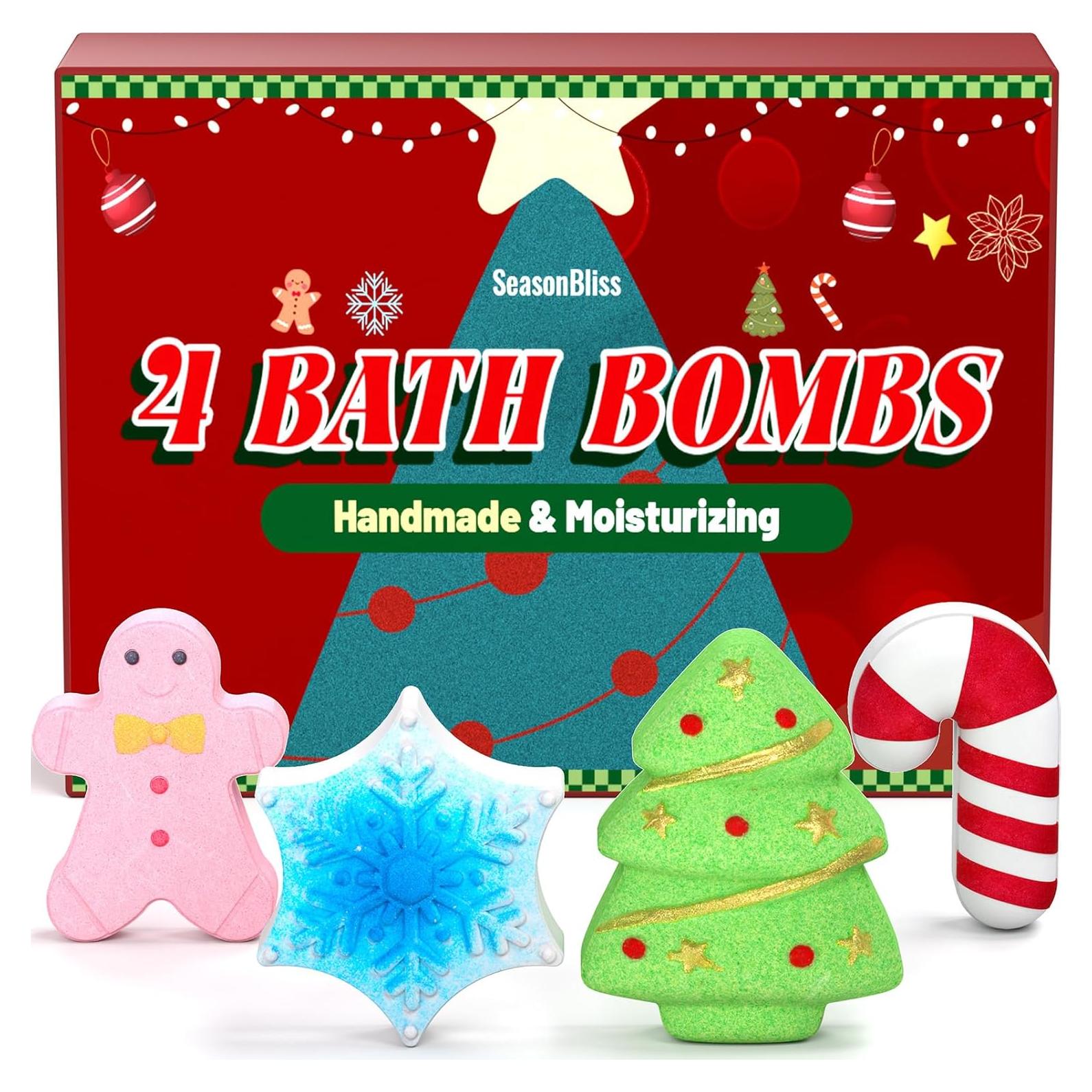 Juego de 4 Bombas de Baño SeasonBliss - Navidad y Jengibre