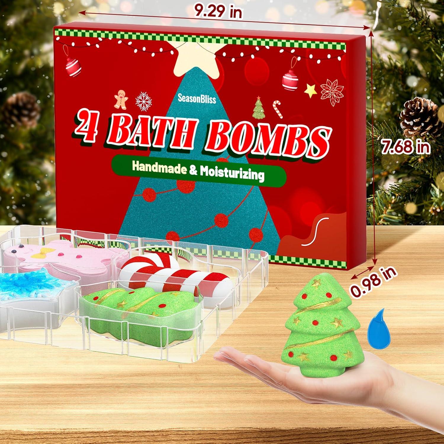 Juego de 4 Bombas de Baño SeasonBliss - Navidad y Jengibre