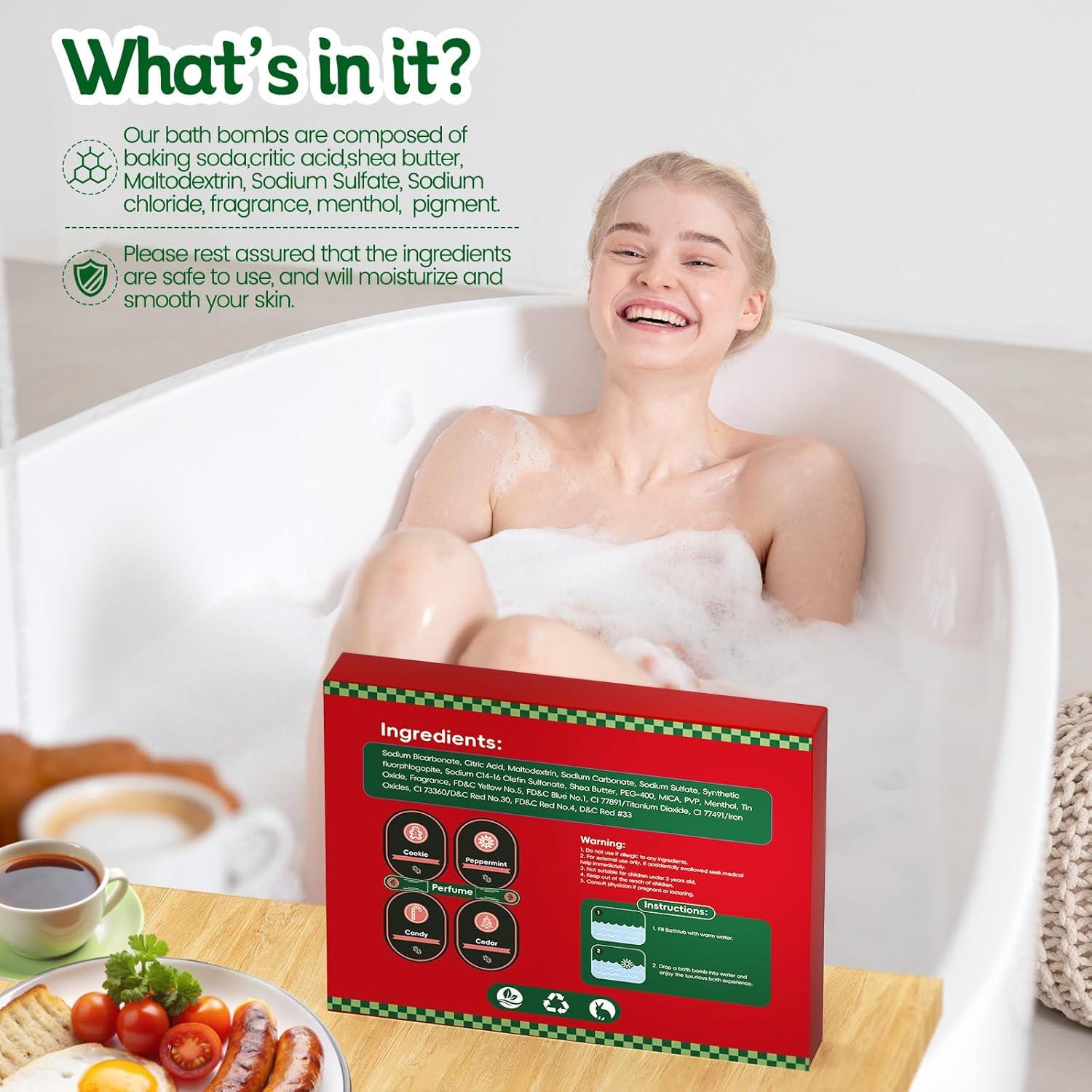 Juego de 4 Bombas de Baño SeasonBliss - Navidad y Jengibre