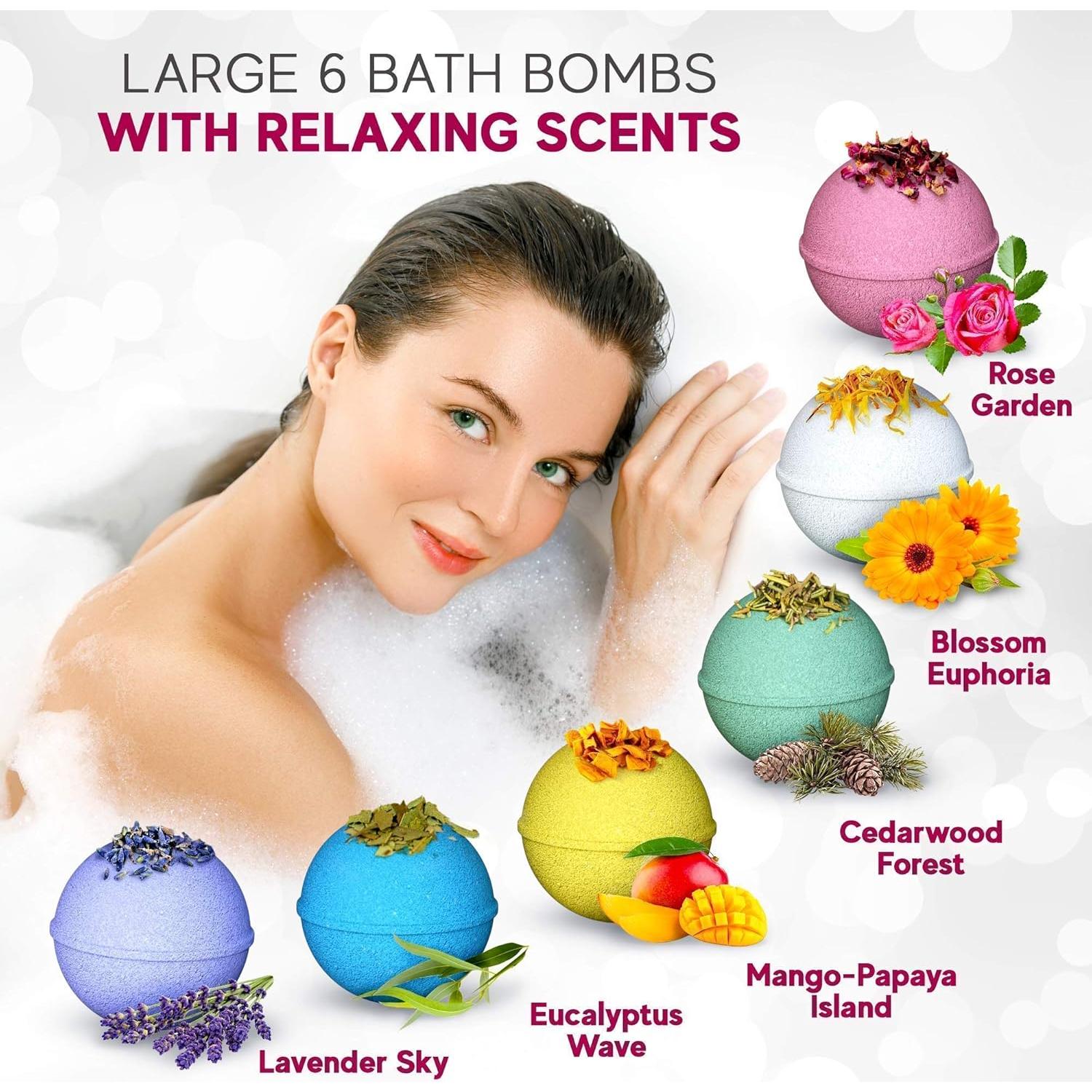 Juego de Bombas de Baño Orgánicas Relaxcation - 6 Aromas Naturales