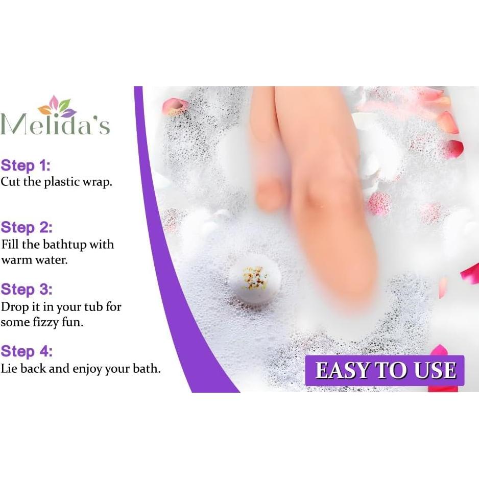 Pack de 6 Bombas de Baño Veganas Melida's - 100g cada una