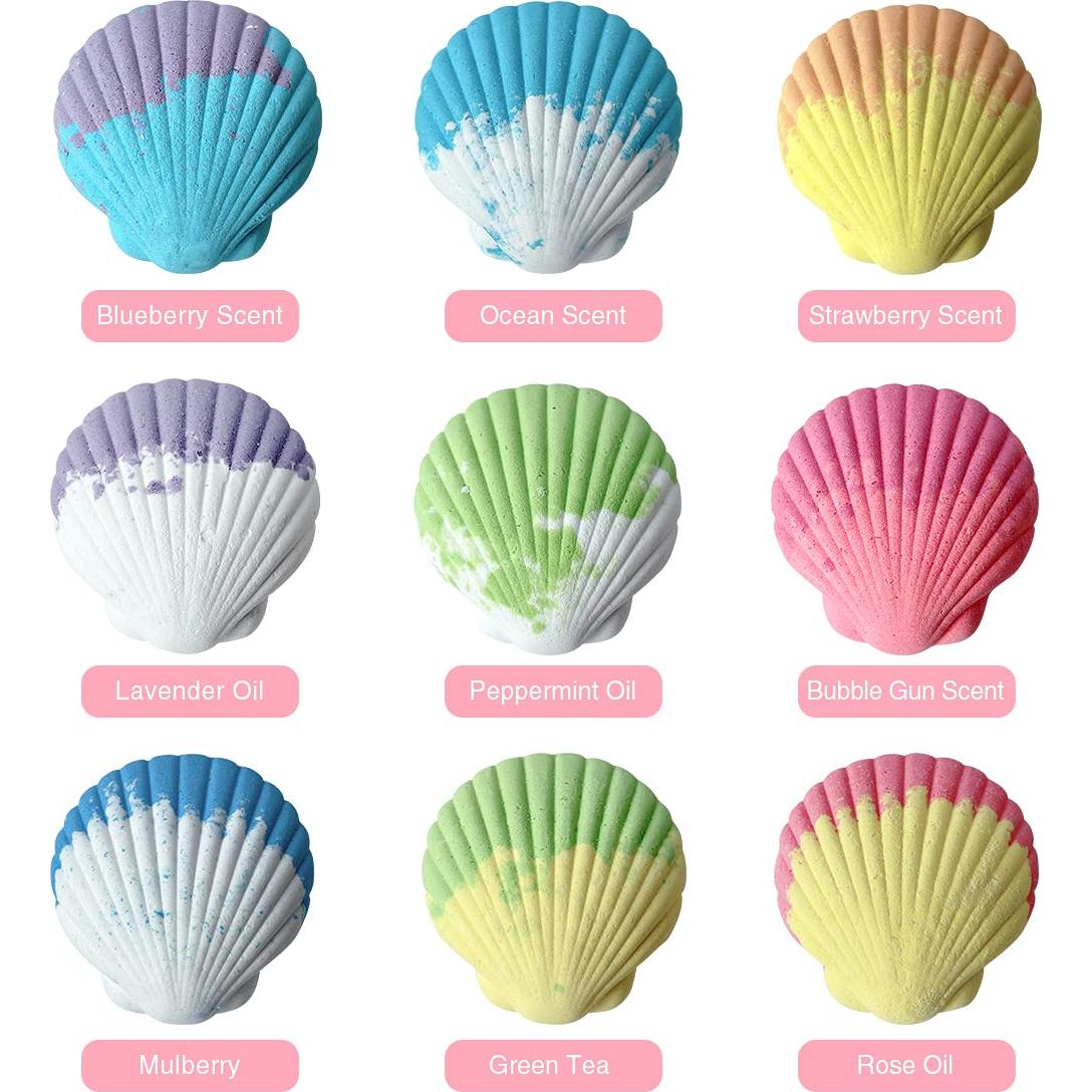 Juego de 9 Bombas de Baño Orgánicas Magic Shell con Pulseras