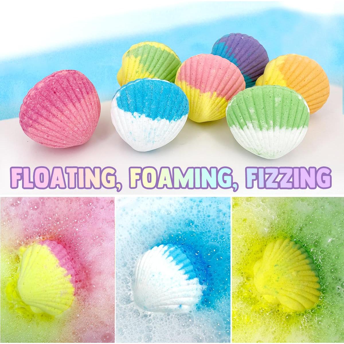 Juego de 9 Bombas de Baño Orgánicas Magic Shell con Pulseras