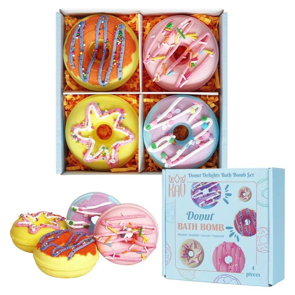 Set de 4 Bombas de Baño KAV Orgánicas en Forma de Donut