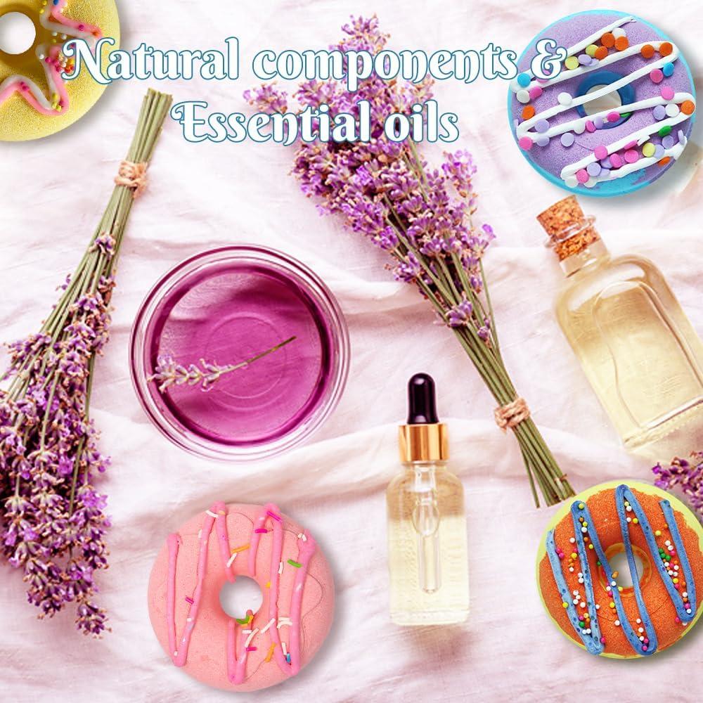 Set de 4 Bombas de Baño KAV Orgánicas en Forma de Donut