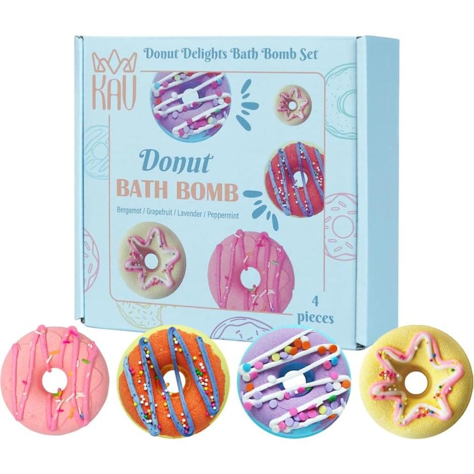 Set de 4 Bombas de Baño KAV Orgánicas en Forma de Donut