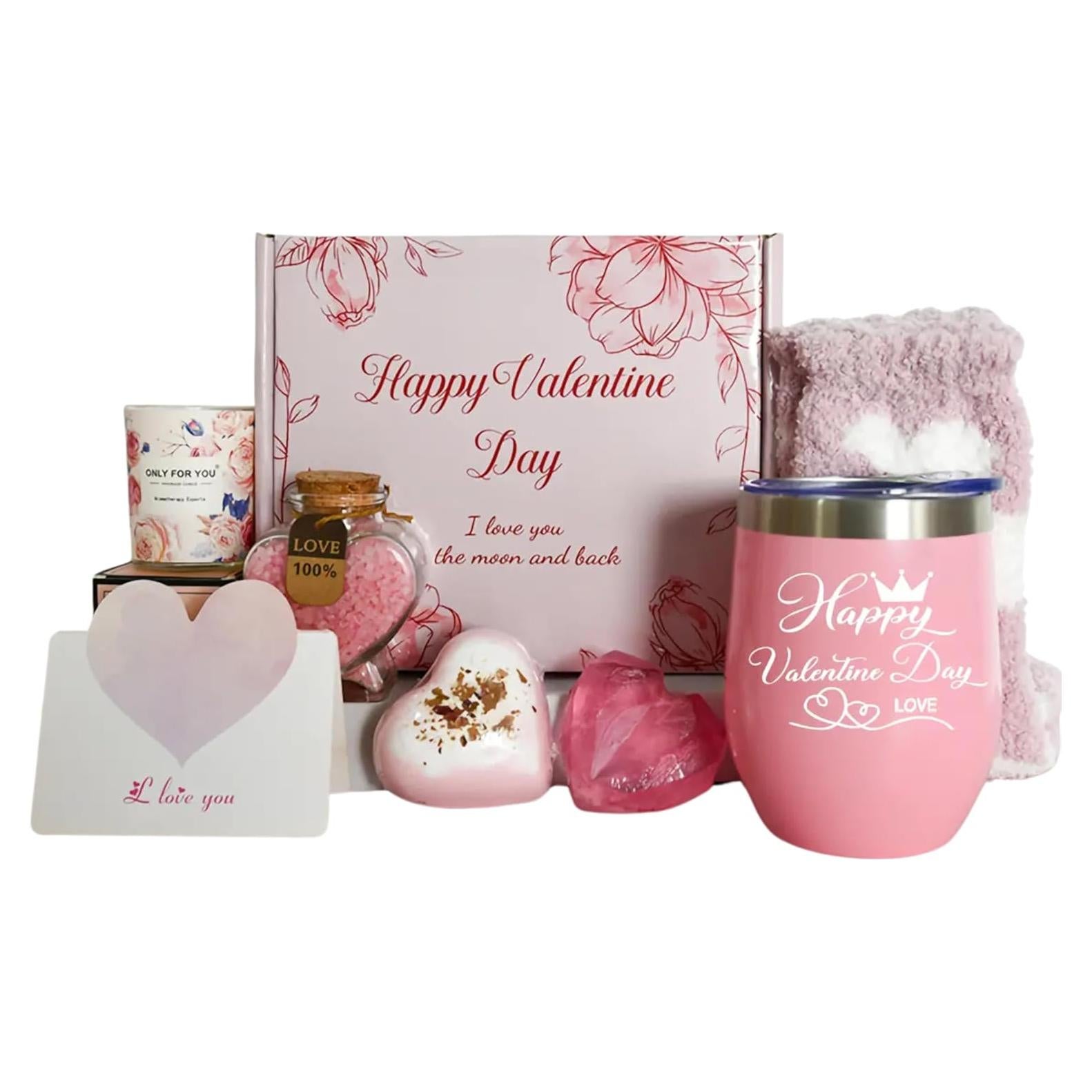Set de Regalo Spa Rosa con Vaso Aislante y Accesorios